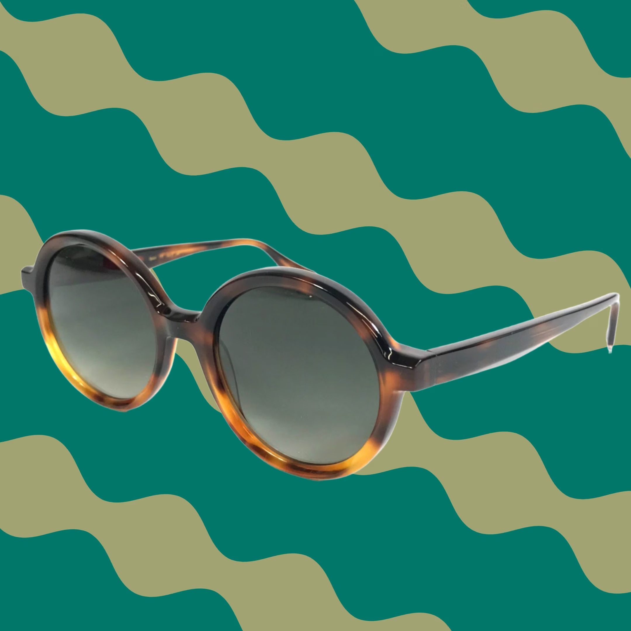 Nathalie Blanc Sunglasses AURELE 248 Black Geometric Frames Blue Gradient Lenses Oversized Black Sunglasses main image 3