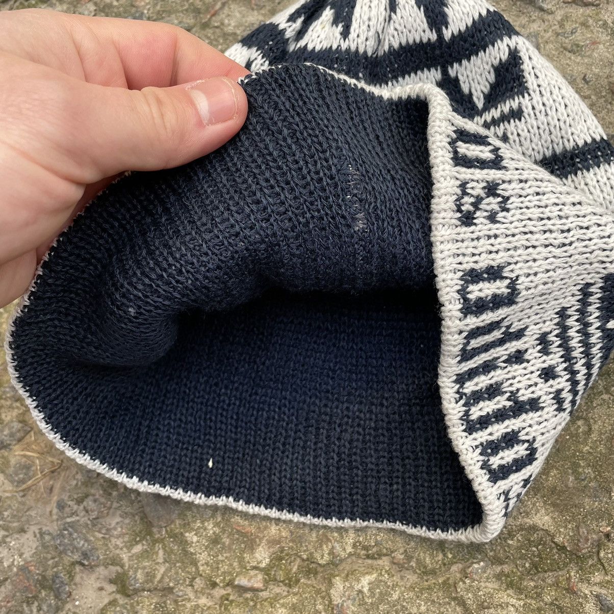 Adidas Vintage Adidas Knit Hat Overprint 90s Y2K Style USA Size ONE SIZE - 6 Thumbnail