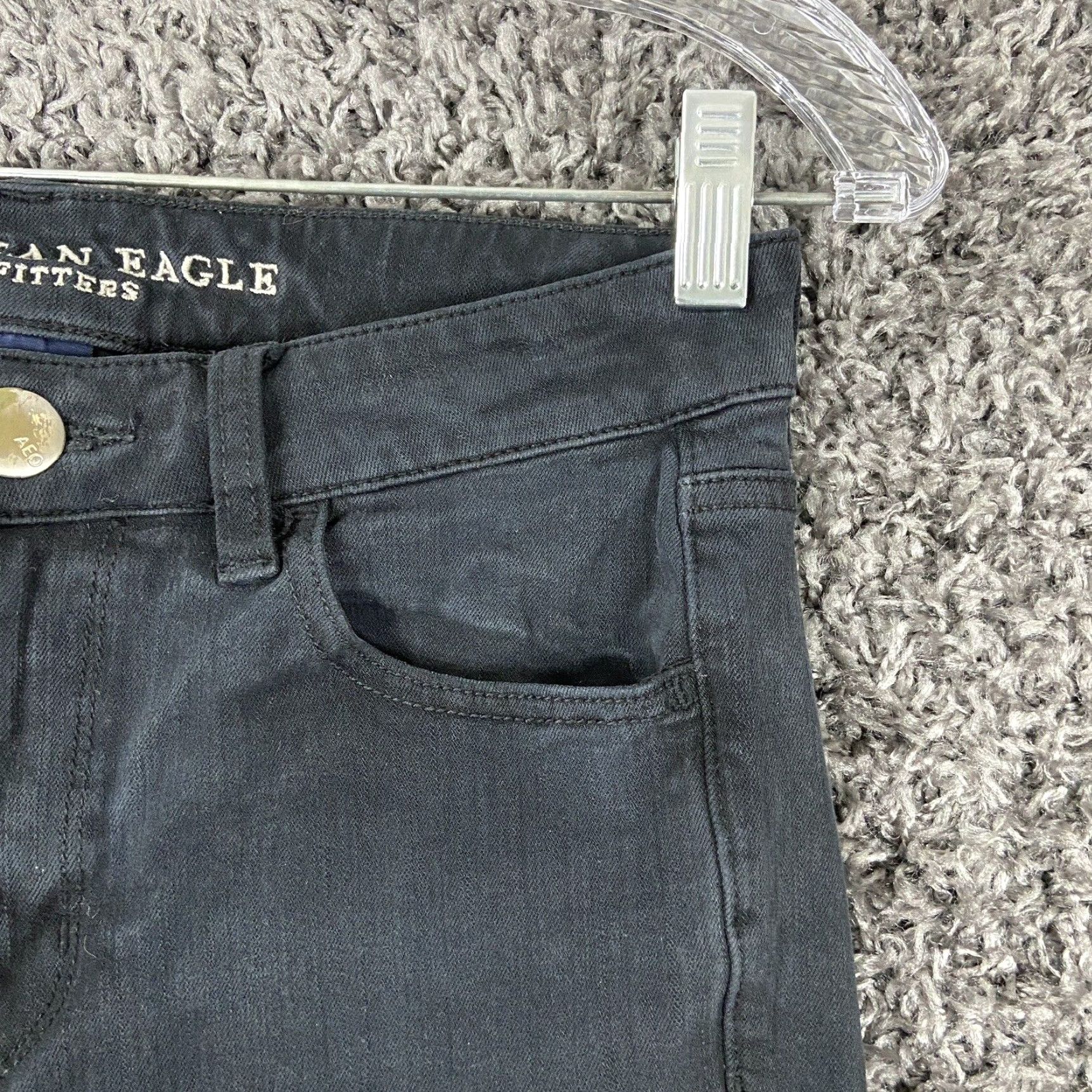 American Eagle Outfitters American Eagle Black Women's Short Super Stretch High-Rise Jegging Size 4 Size 27" / US 4 / IT 40 - 3 Thumbnail