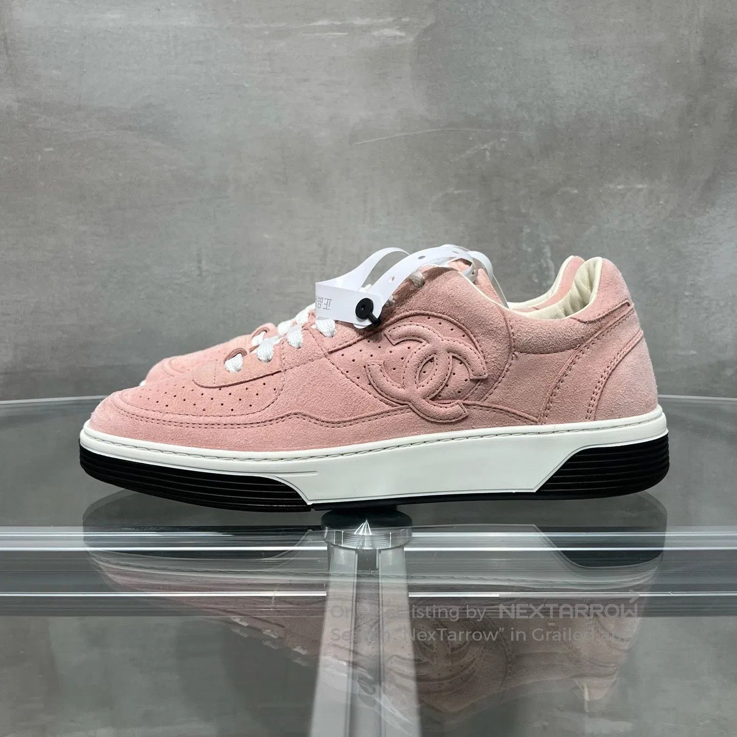 Chanel Chanel Pink Double-C Suede Board Shoes Size US 7.5 / IT 37.5 - 3 Thumbnail