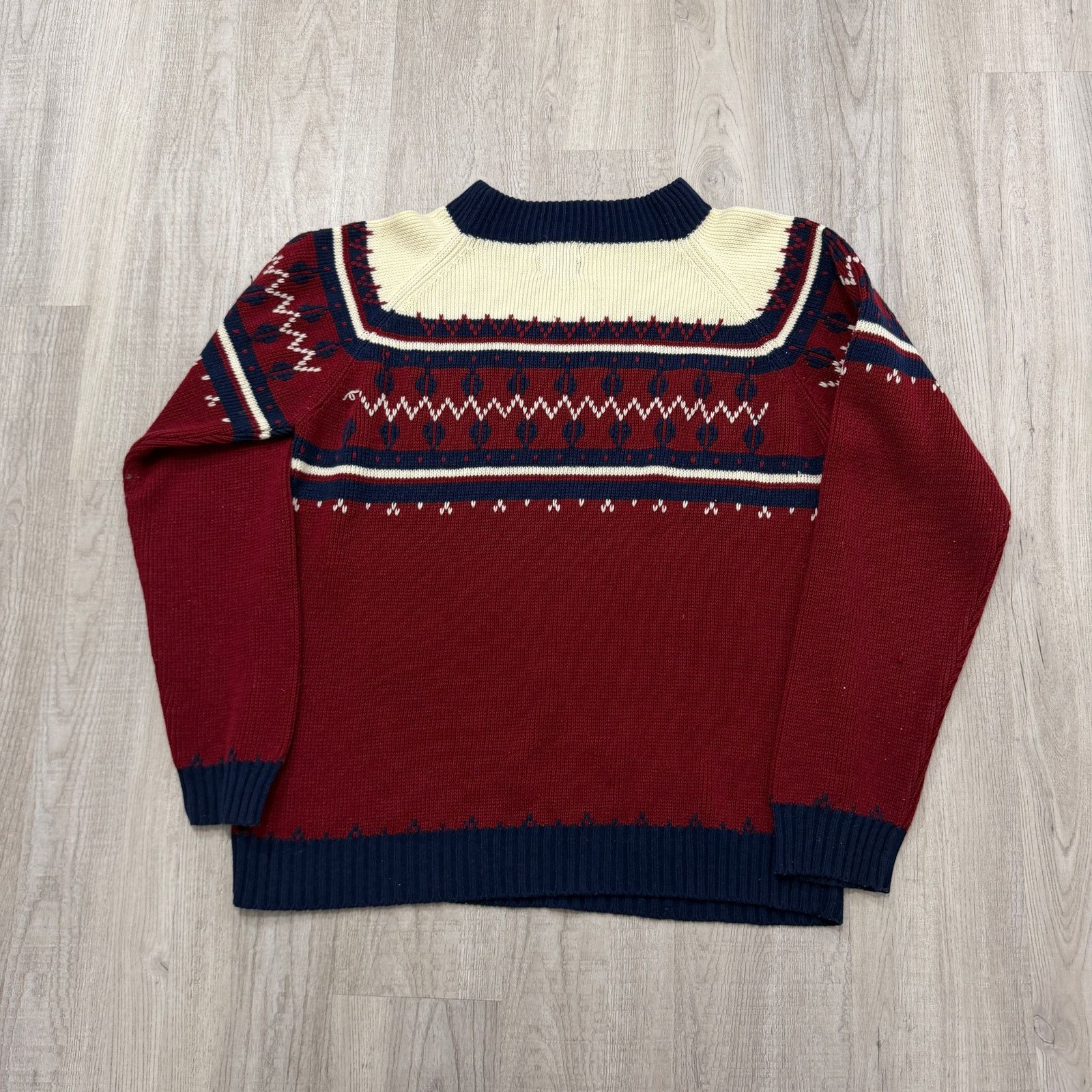 Vintage Vintage JCPenney Sweater Extra Large Red Fair Isle 70s 80s Size US XL / EU 56 / 4 - 6 Thumbnail