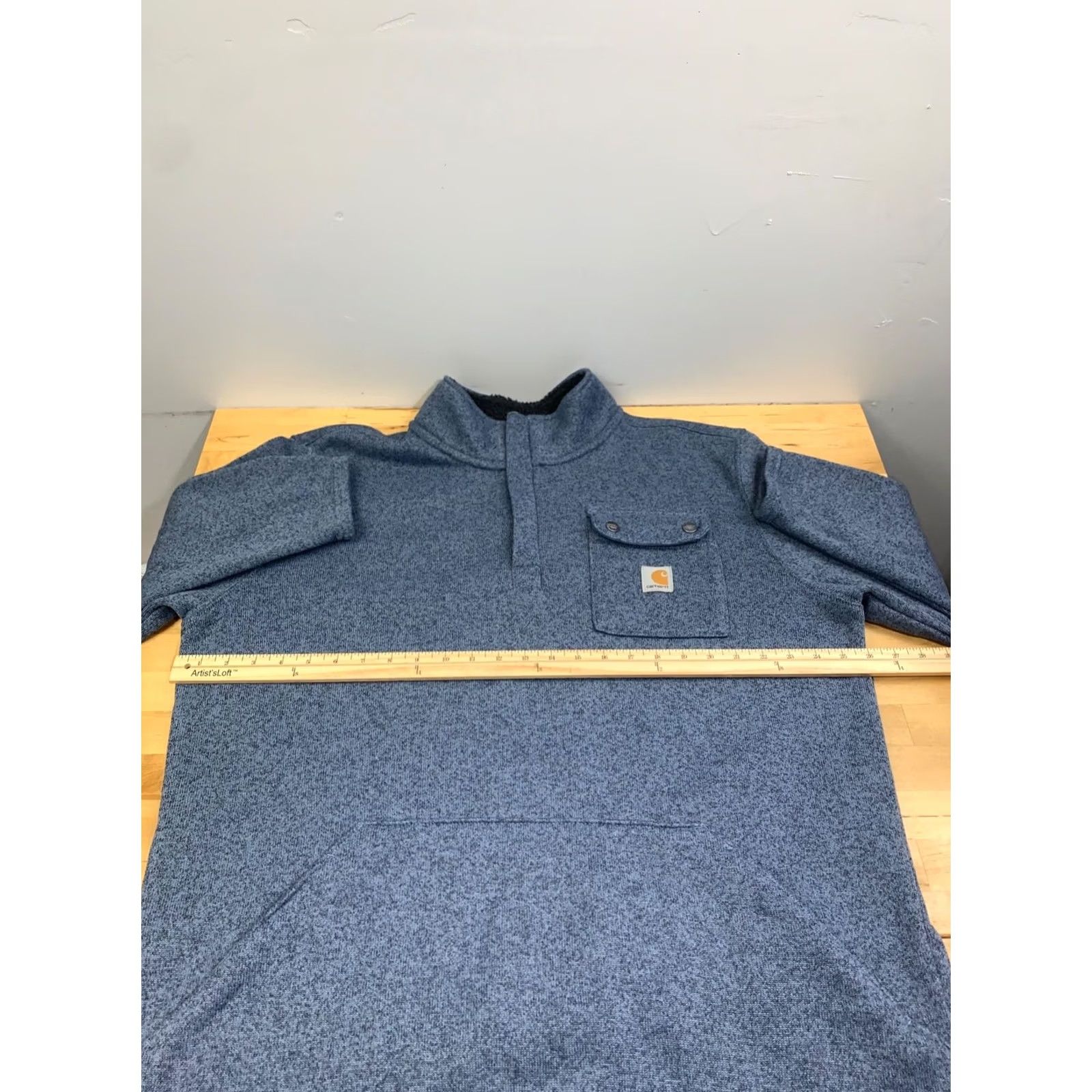 Carhartt Carhartt 1/4 Zip Pullover Men XLT Blue Casual Work Relaxed Fit 13143 Size US XL / EU 56 / 4 - 6 Thumbnail