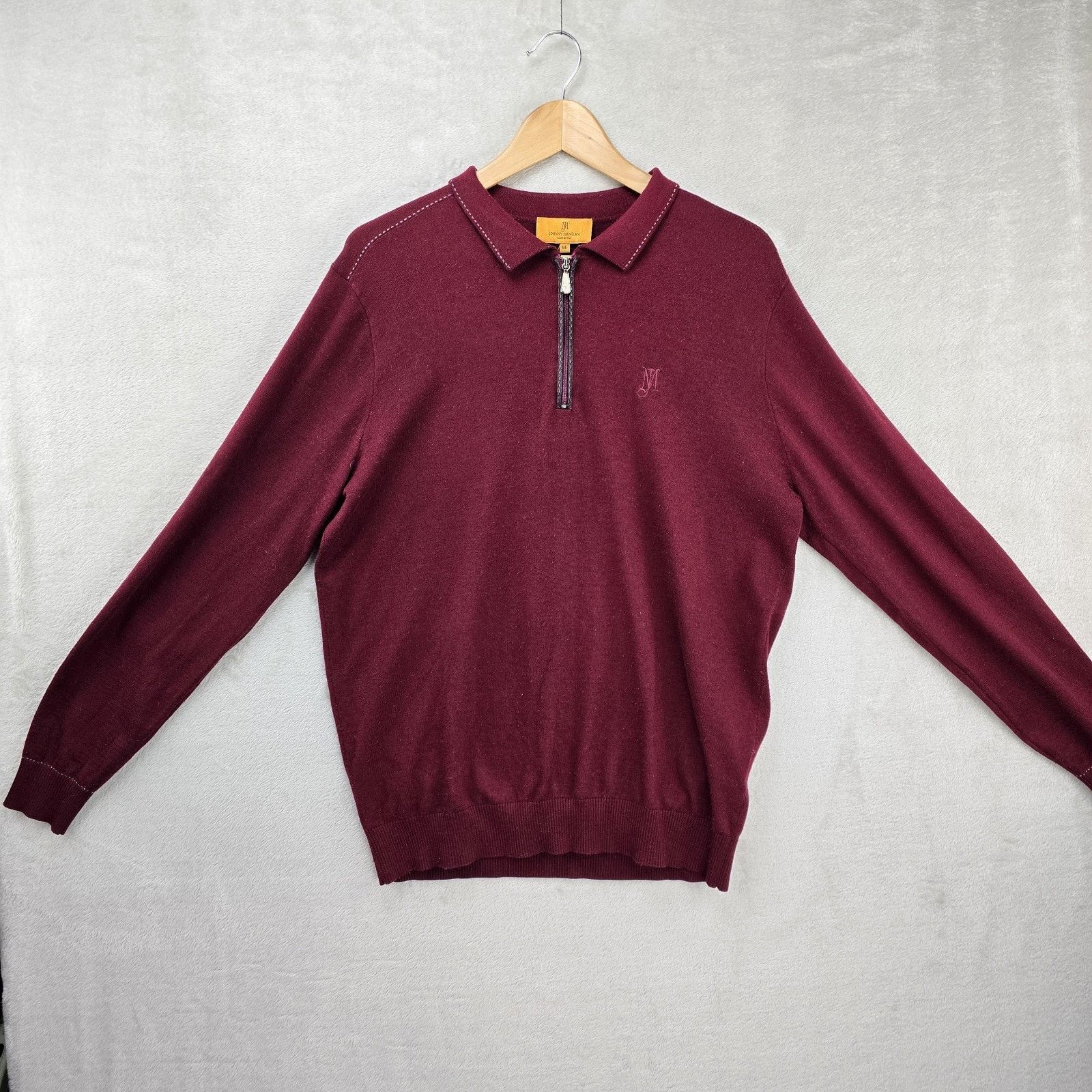 Other JM by Johnny Manglani 1/4 Zip Sweater Mens Large 54 Wool Size US L / EU 52-54 / 3 - 2 Thumbnail