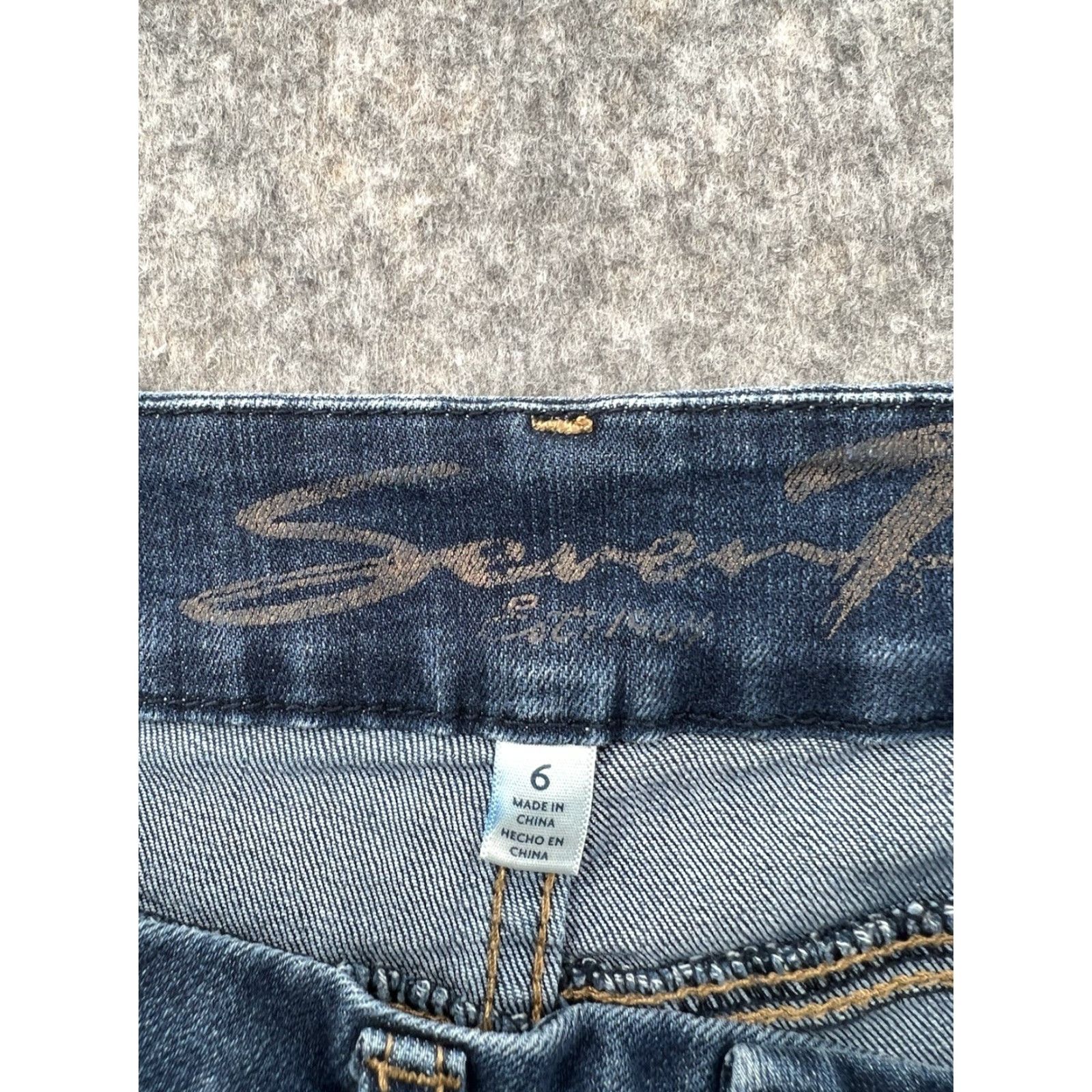 Vintage Seven7 Jeans Women's Medium Wash Skinny Denim Blue Size 6 Regular Stretch Pockets 5-Pocket City Distressed No Vintage No Model Seven7 Jeans Size 28" / US 6 / IT 42 - 5 Thumbnail