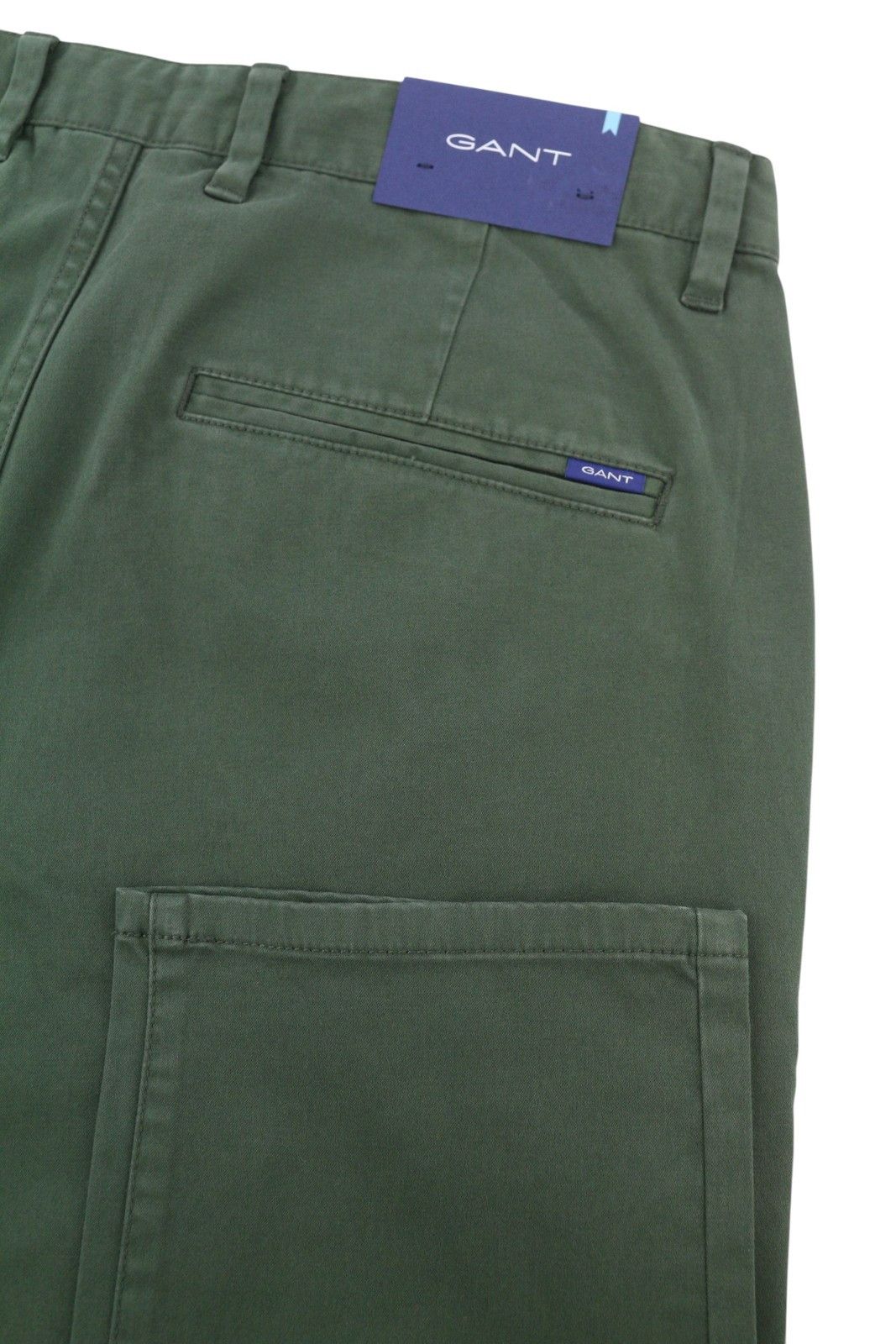 Gant BRUSHED EXTRA SLIM W32/L34 Thyme Green Trousers 87368 Size US 32 / EU 48 - 5 Thumbnail