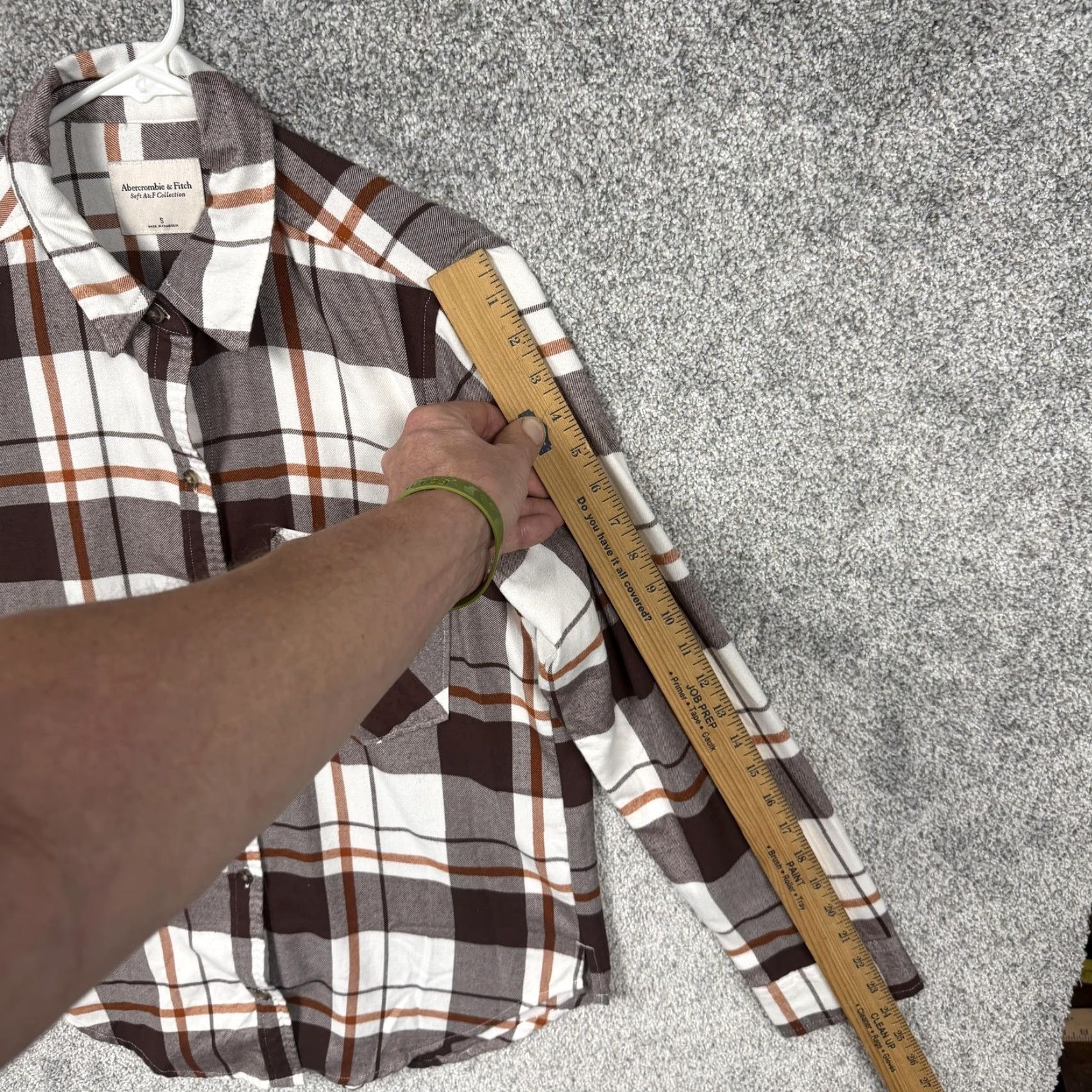 Abercrombie & Fitch Abercrombie & Fitch Flannel Shirt S Brown Plaid Casual Long Sleeve Button-Up Womens Regular Fall Grunge Hipster Pockets Vintage: No Size S / US 4 / IT 40 - 3 Thumbnail