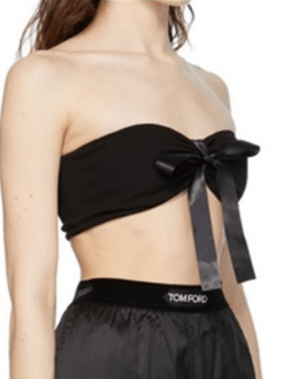 image of Tom Ford O1Loc1C0324 Brj006 Top In Black, Women's (Size XS)