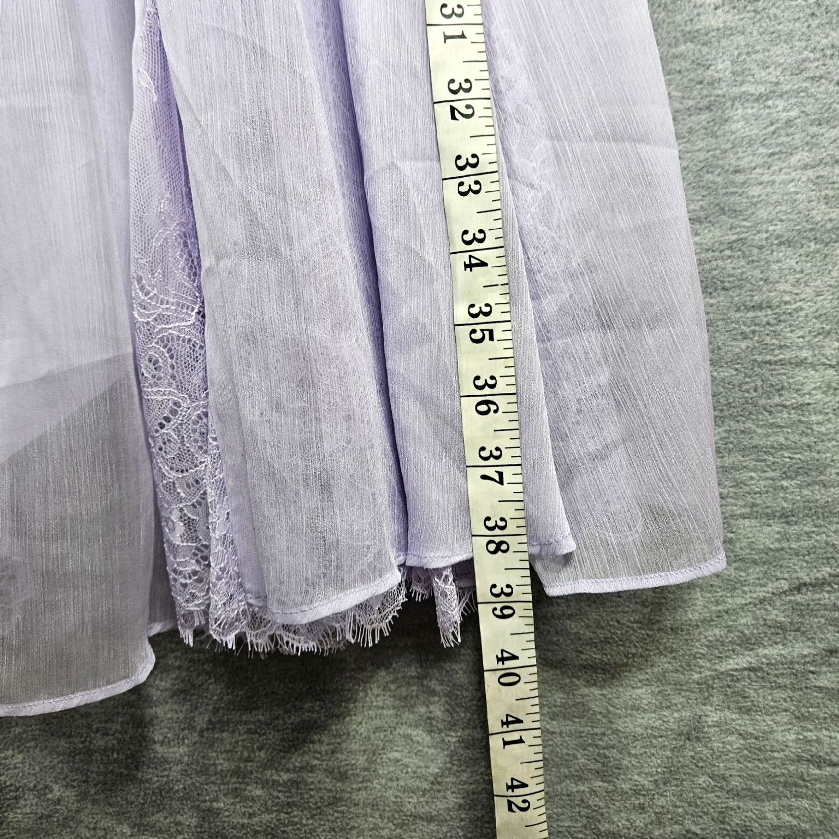 Anthropologie Mare Anthropologie Women's Maxi Skirt XS New Light Lavender Overlay Lace Zip Purple Size 26" / US 2 / IT 38 - 5 Thumbnail