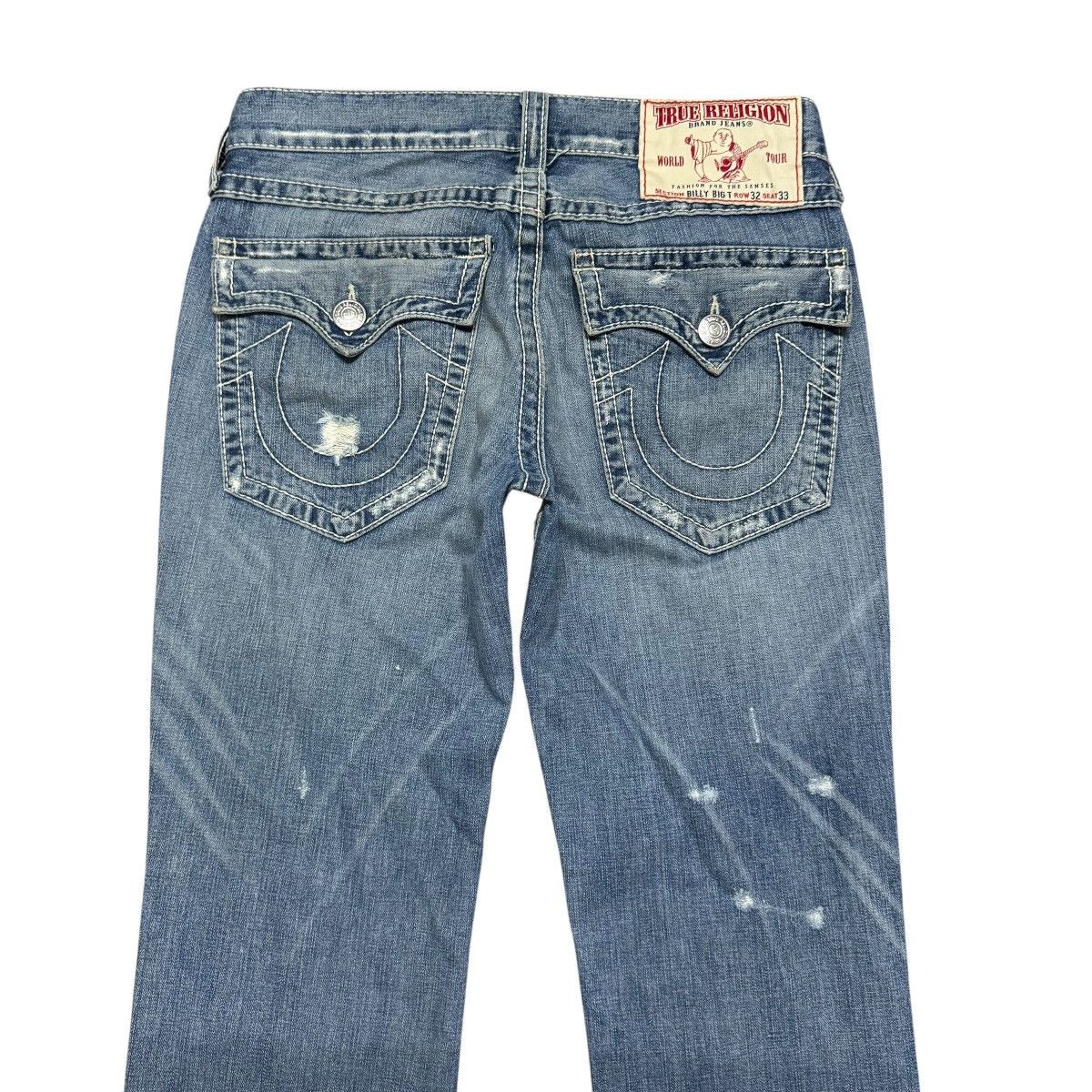 True Religion Vintage True Religion Denim Flare Jeans Distressed Size US 33 - 10 Thumbnail