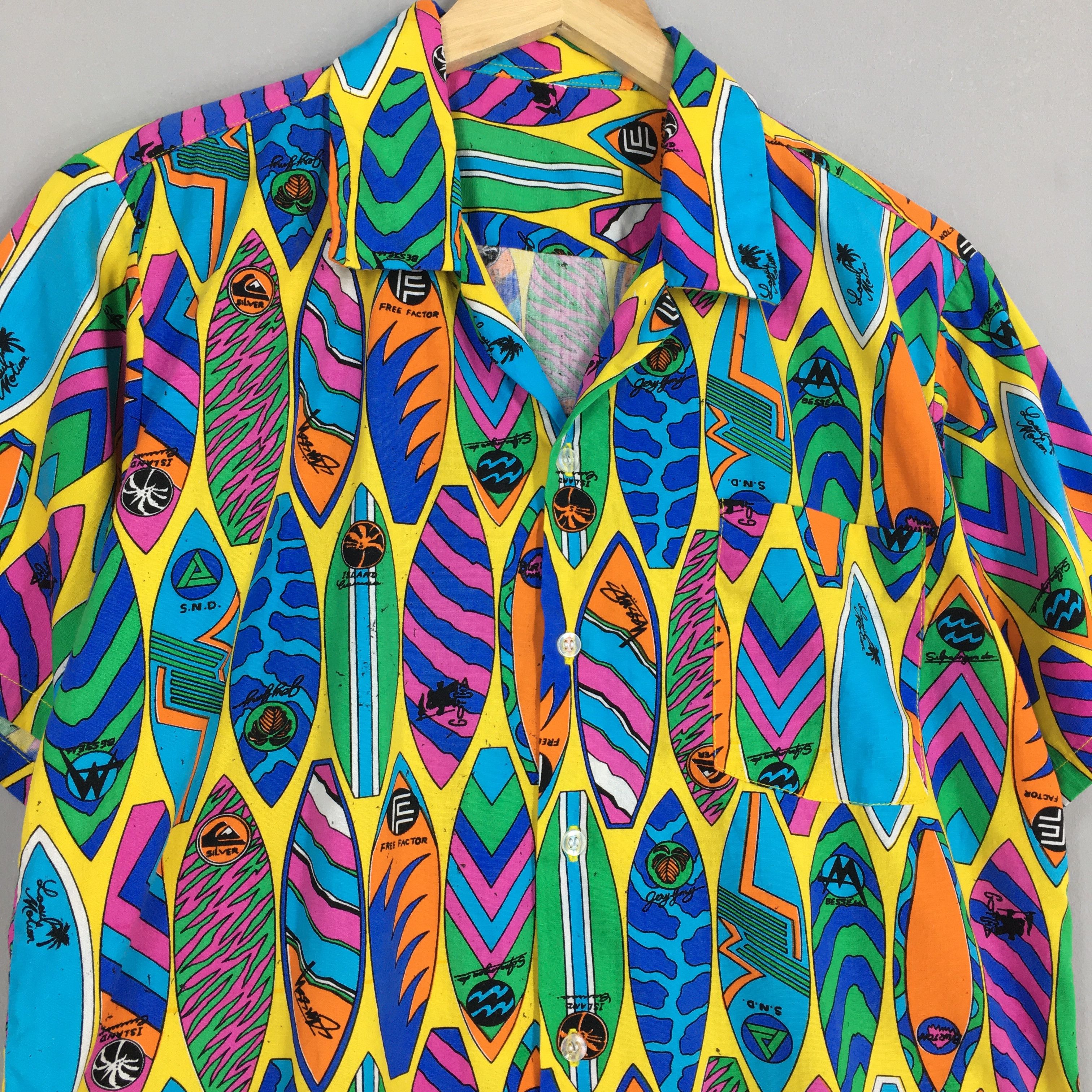 Vintage Vintage 80s Hawaiian Aloha Surfboard Shirts Medium Size US M / EU 48-50 / 2 - 3 Thumbnail
