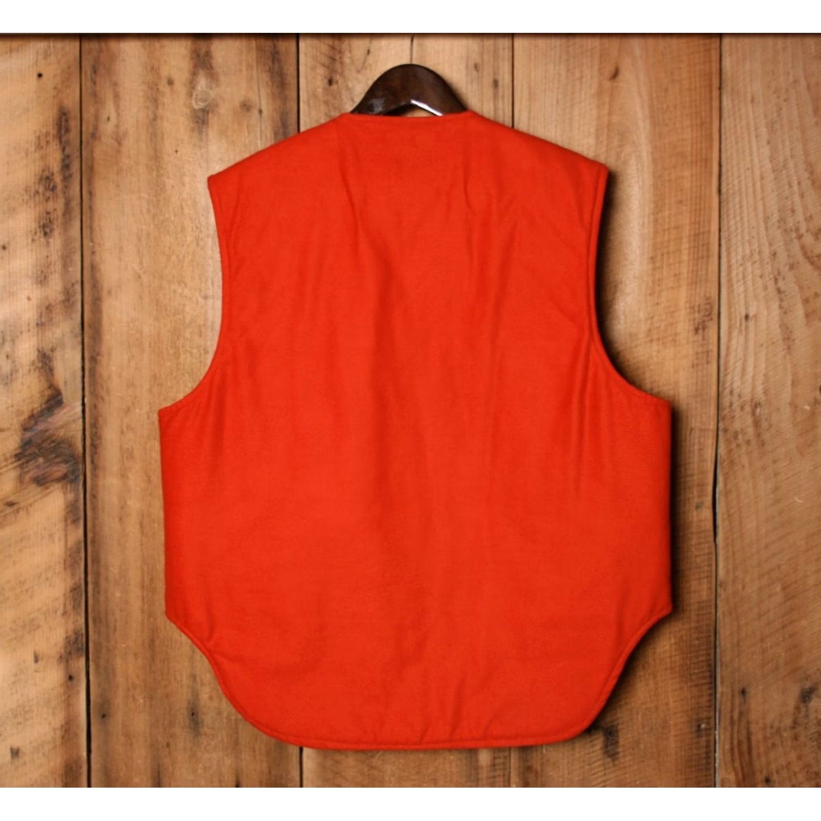 CLOT VINTAGE Melton DEERSKIN Orange Chamois Cloth Quilt Lined Hunting Vest XL Mens Jacket Vest Size US XL / EU 56 / 4 - 5 Thumbnail
