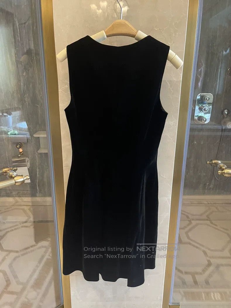 Alaia Alaia Black Zipper Sleeveless Velvet Mini Dress with Waist Size S / US 4 / IT 40 - 3 Thumbnail