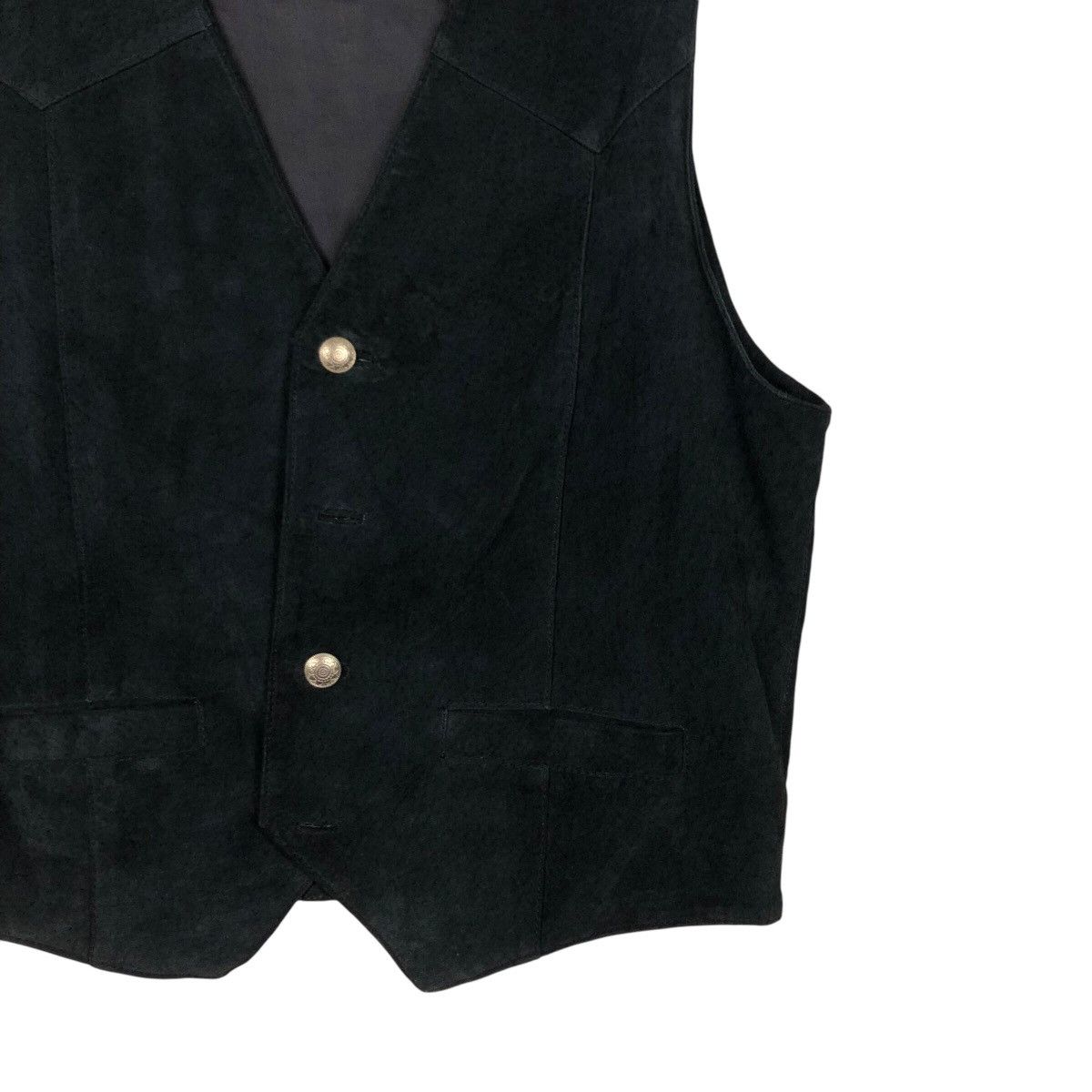 Genuine Leather 📌Vintage Leather Vest Biker Gumuintl Union Made Size US L / EU 52-54 / 3 - 6 Thumbnail