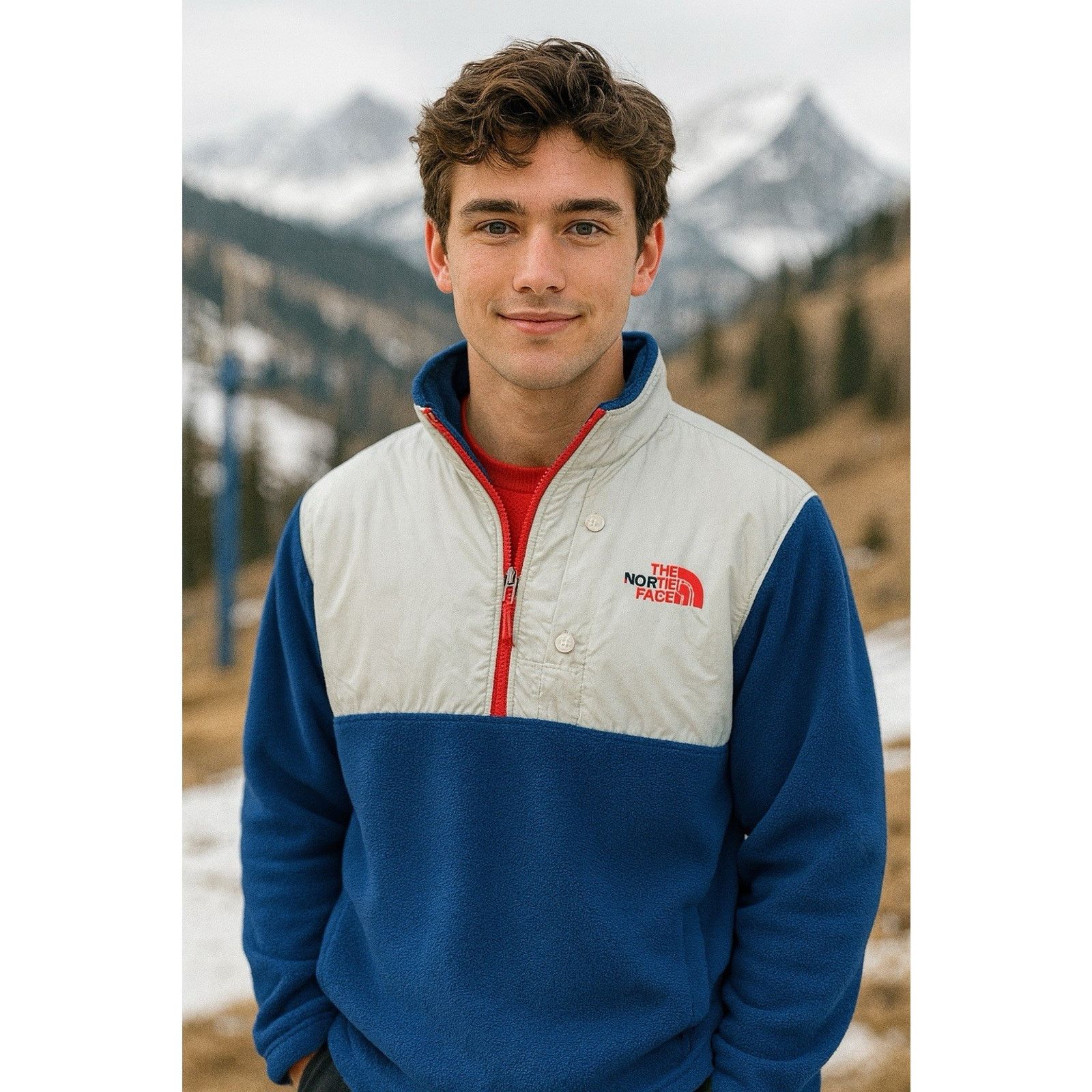 The North Face North Face Blue 1/2 Zip Pullover Fleece Sz L Preppy Gorpcore Size US L / EU 52-54 / 3 - 1 Thumbnail