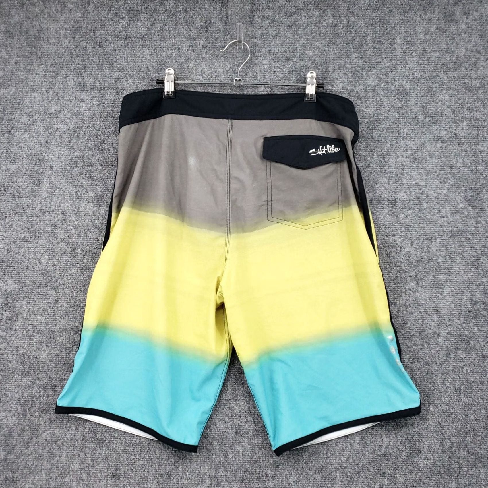 Vintage Salt Life Yellow Trunks Shorts Men 32 SLX-QD Vapor Stretch Boardshorts Swim Surf Size US 32 / EU 48 - 2 Thumbnail