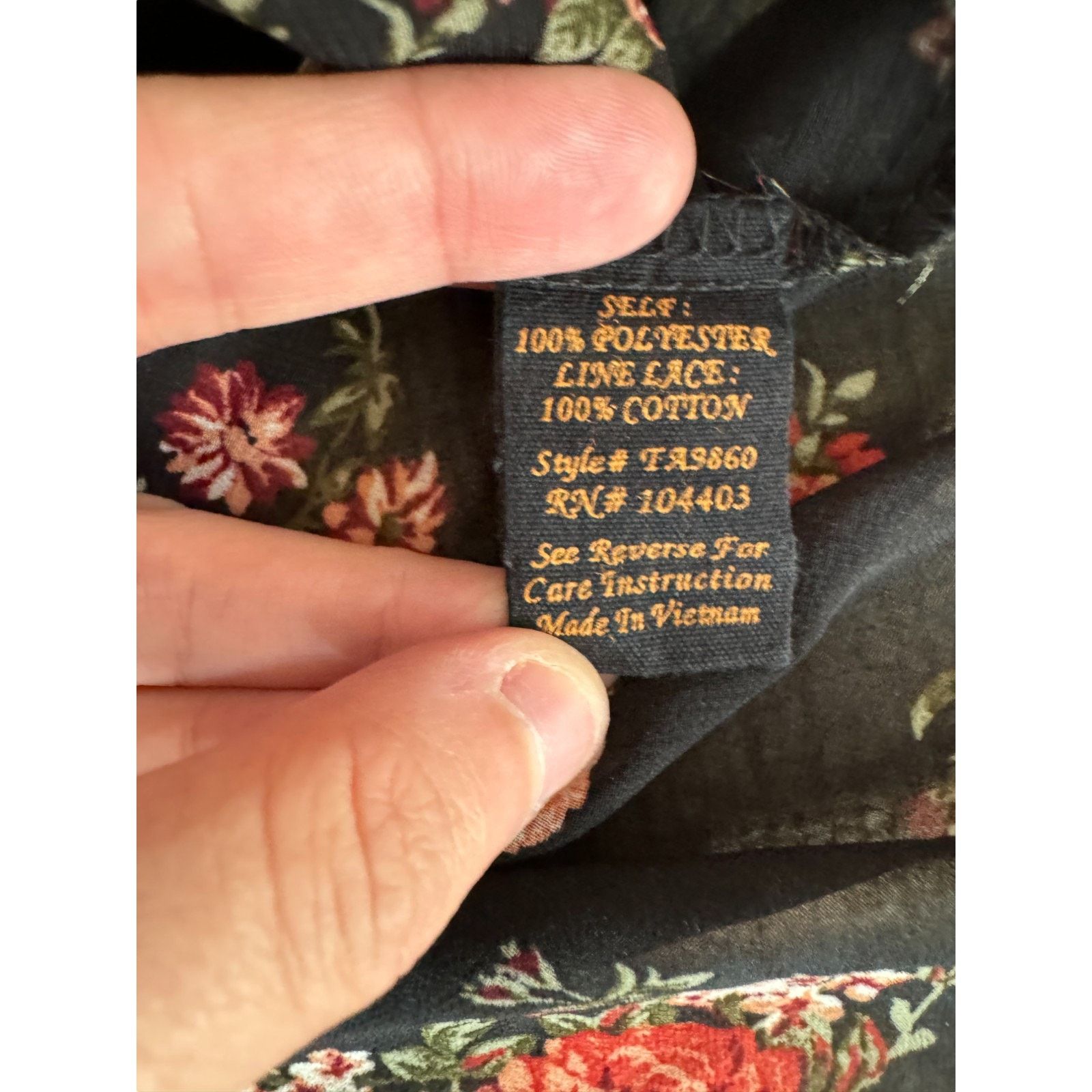 Other Mine Women Large Black Floral Sheer 3/4 Length Sleeve Blouse Size L / US 10 / IT 46 - 15 Thumbnail