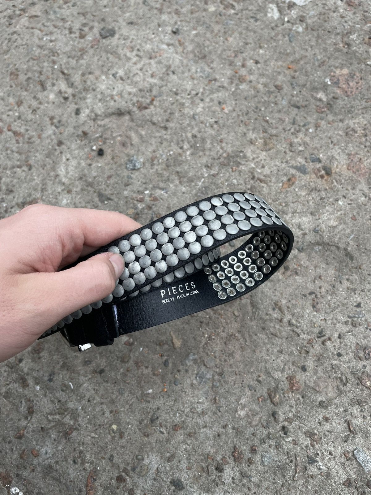 Japanese Brand × Vintage Crazy Y2K Studded Gothic Rock Metal Punk Belt Size ONE SIZE - 7 Thumbnail