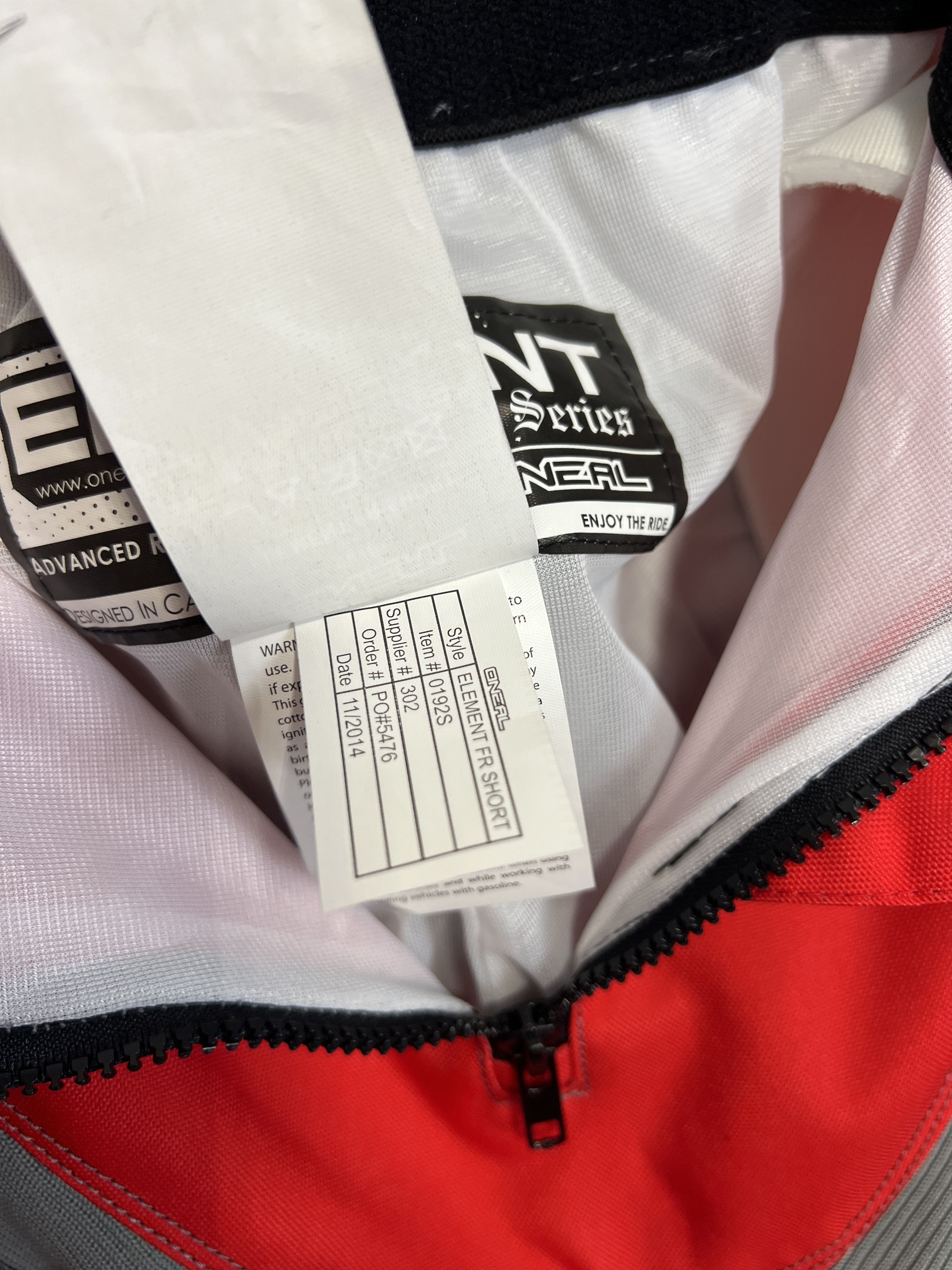 O'Neill Element FR Red Grey Shorts Racing Tech Ride Motobike Hype Size US 38 / EU 54 - 10 Thumbnail