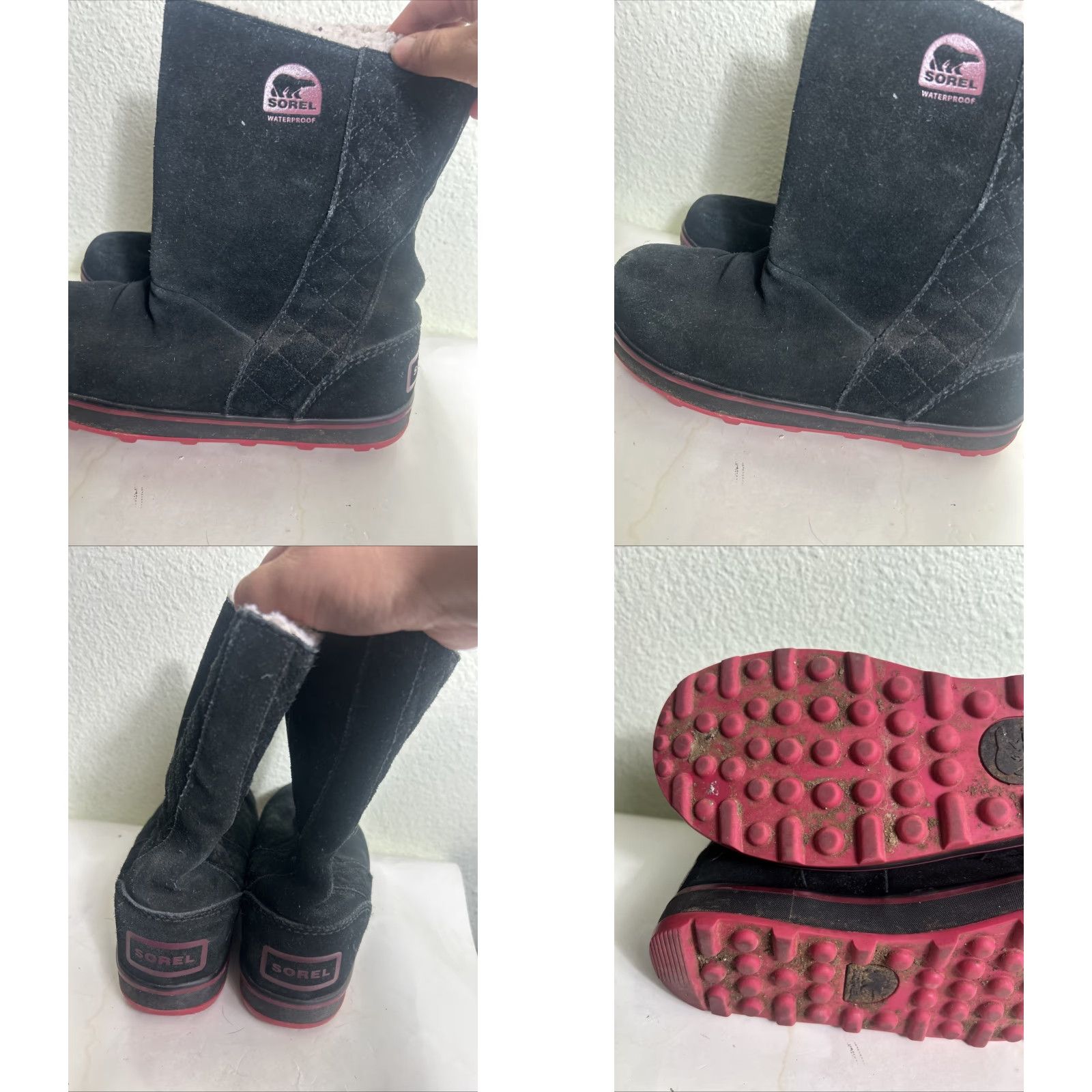 SOREL Sorel NL1975-010 Boots Women's Black Suede Waterproof Sherpa Lined Winter 8 Adult Womens Winter Boots Black Suede Snow Boot Size US 8 / IT 38 - 9 Thumbnail