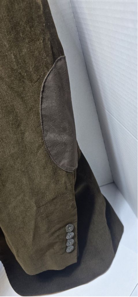 Adolfo Dominguez Adolfo Mens Blazer Sport Coat Button Casual 44R Corduroy Size 44R - 3 Thumbnail
