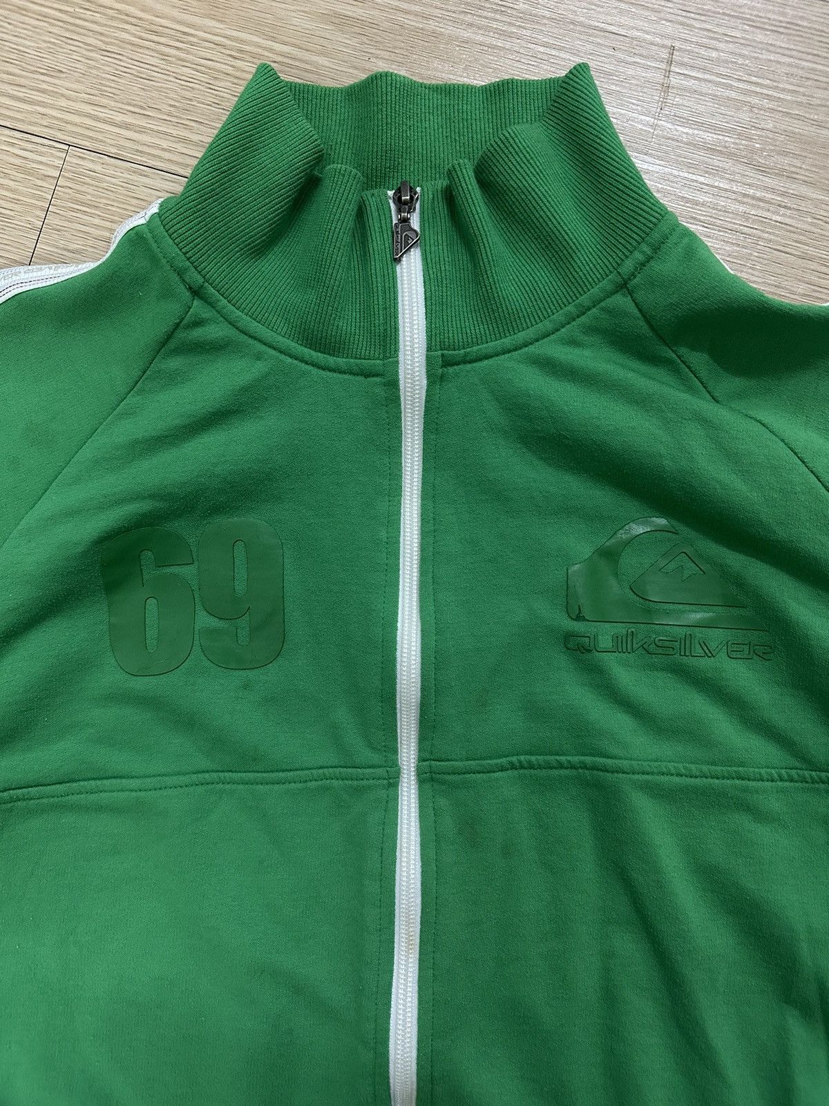Beauty Beast × Quiksilver × Vintage Vintage Y2K Rare And Beautiful Quiksilver Green Sweater Size US L / EU 52-54 / 3 - 4 Thumbnail