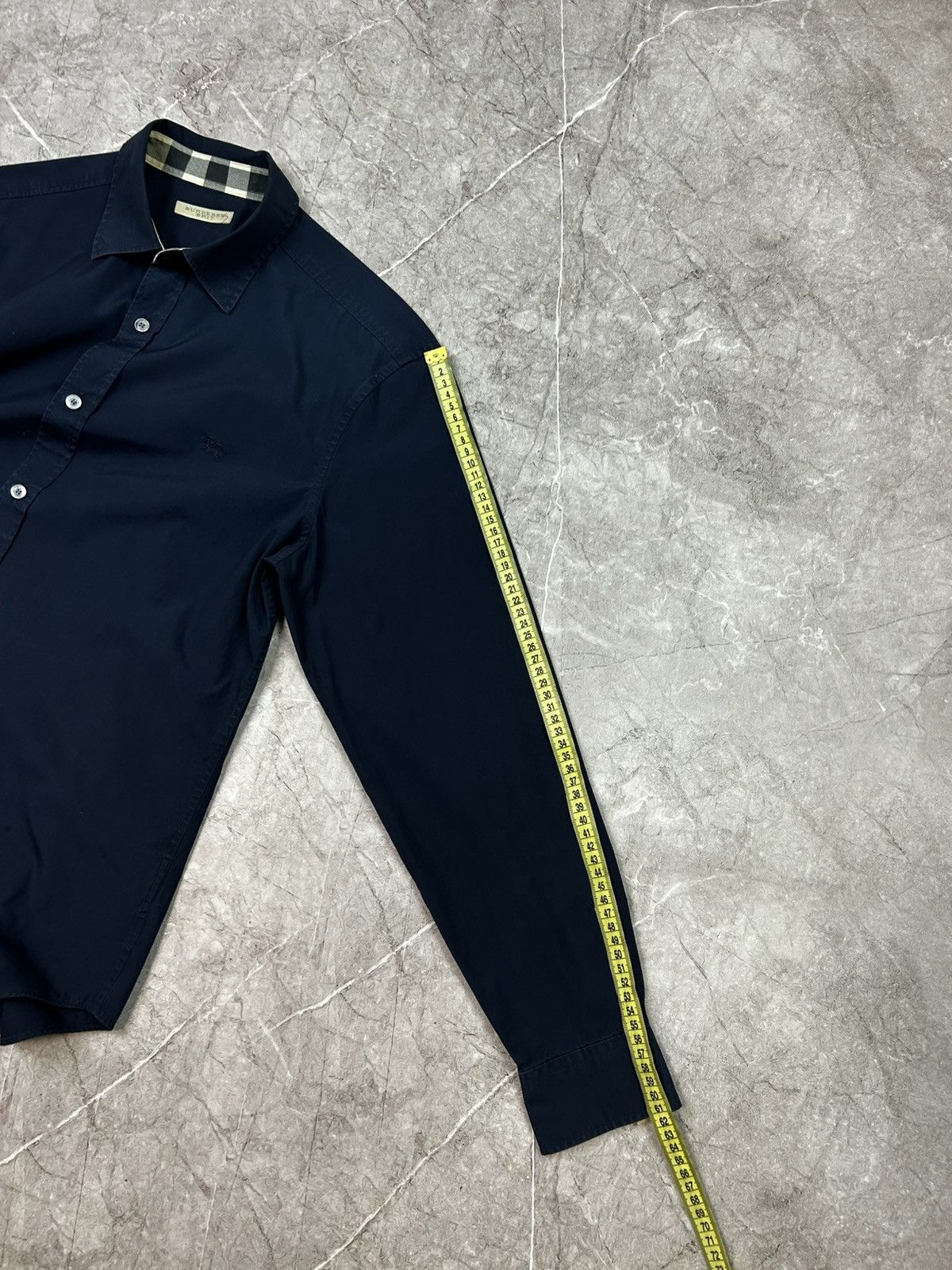 Burberry Burberry Brit Button Up Dark Blue Long Sleeve Nova Check Size US M / EU 48-50 / 2 - 19 Thumbnail