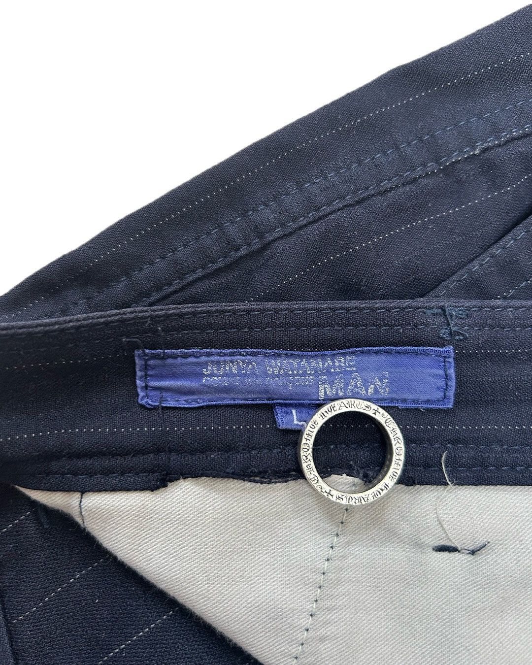 Junya Watanabe Junta Watanabe poem trousers in navy blue Size US 35 - 3 Thumbnail