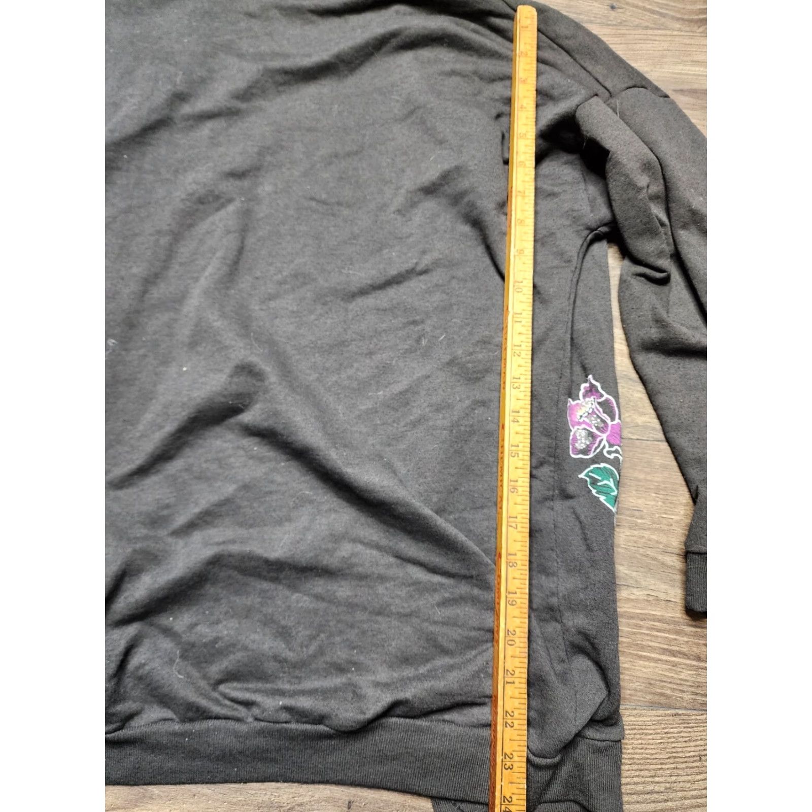 Vintage VINTAGE Tee Dee's Cardigan Sweatshirt Black Glitter Graphic Cat Print L Large Women Sparkly 80s Size L / US 10 / IT 46 - 3 Thumbnail