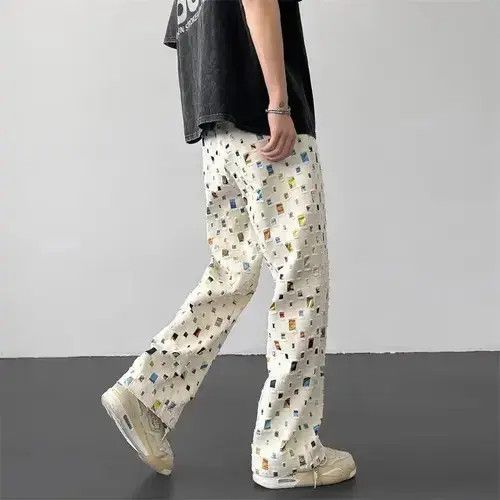 Japanese Brand × Vintage Men Loose Straight Elastic Waist Pants Retro Size US 32 / EU 48 - 4 Thumbnail