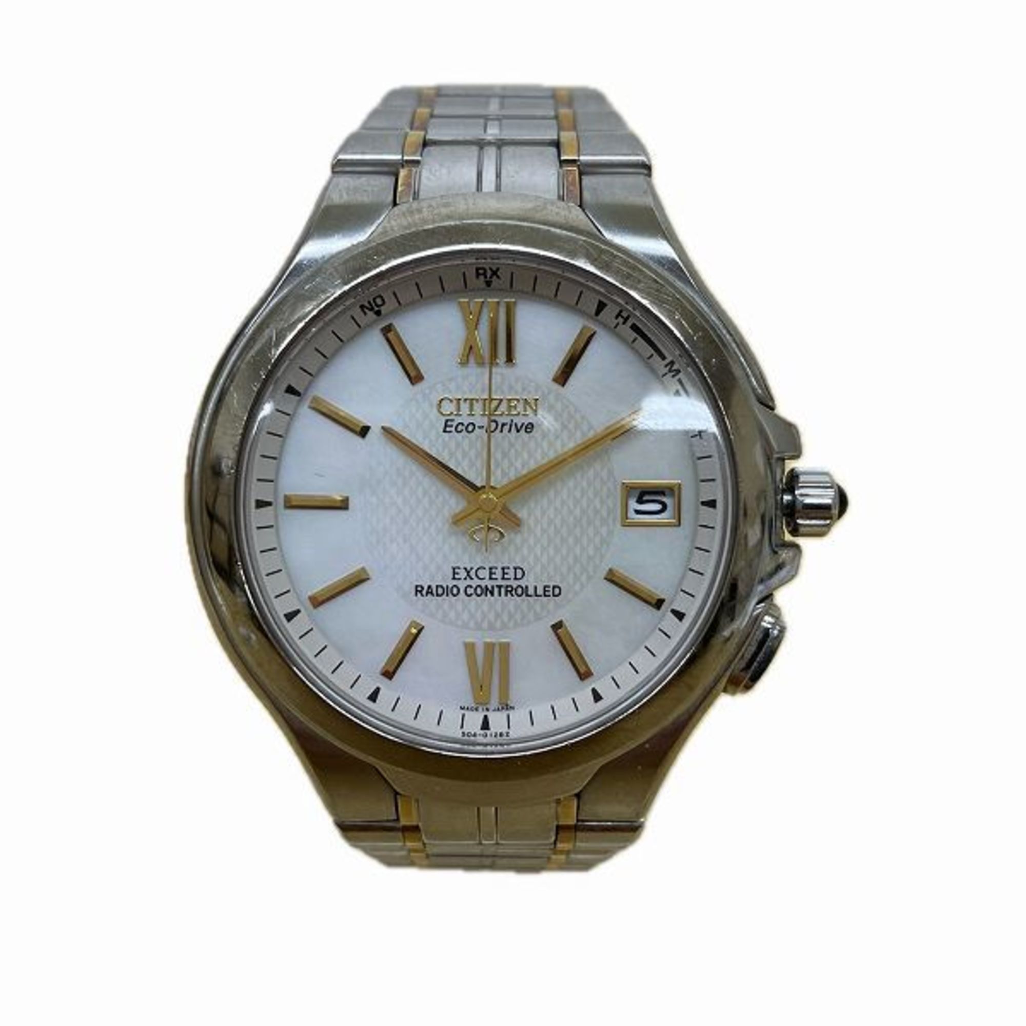 image of Citizen Eco-Drive Exceed H410-T003818 Radio Solar Watch Men's in Silver