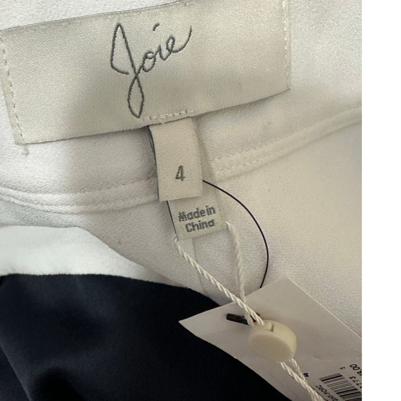 Joie JOIE white navy wide leg high rise pleated pants size 4 Size 27" / US 4 / IT 40 - 3 Thumbnail