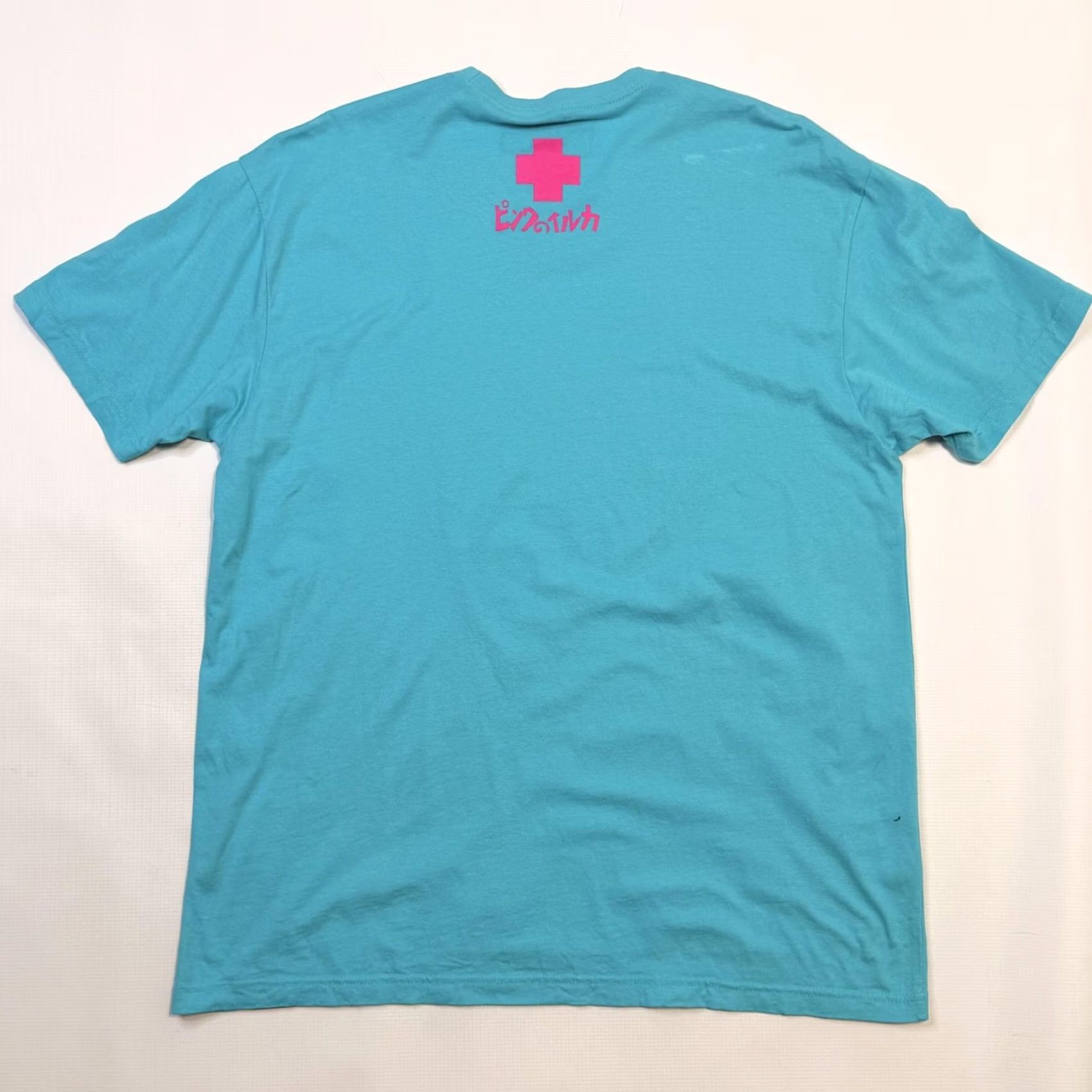 Vintage Pink Dolphin Shirt Mens XL Blue Neon Palm Tree Wave Graphic Surf Beach Tee Size US XL / EU 56 / 4 - 7 Thumbnail