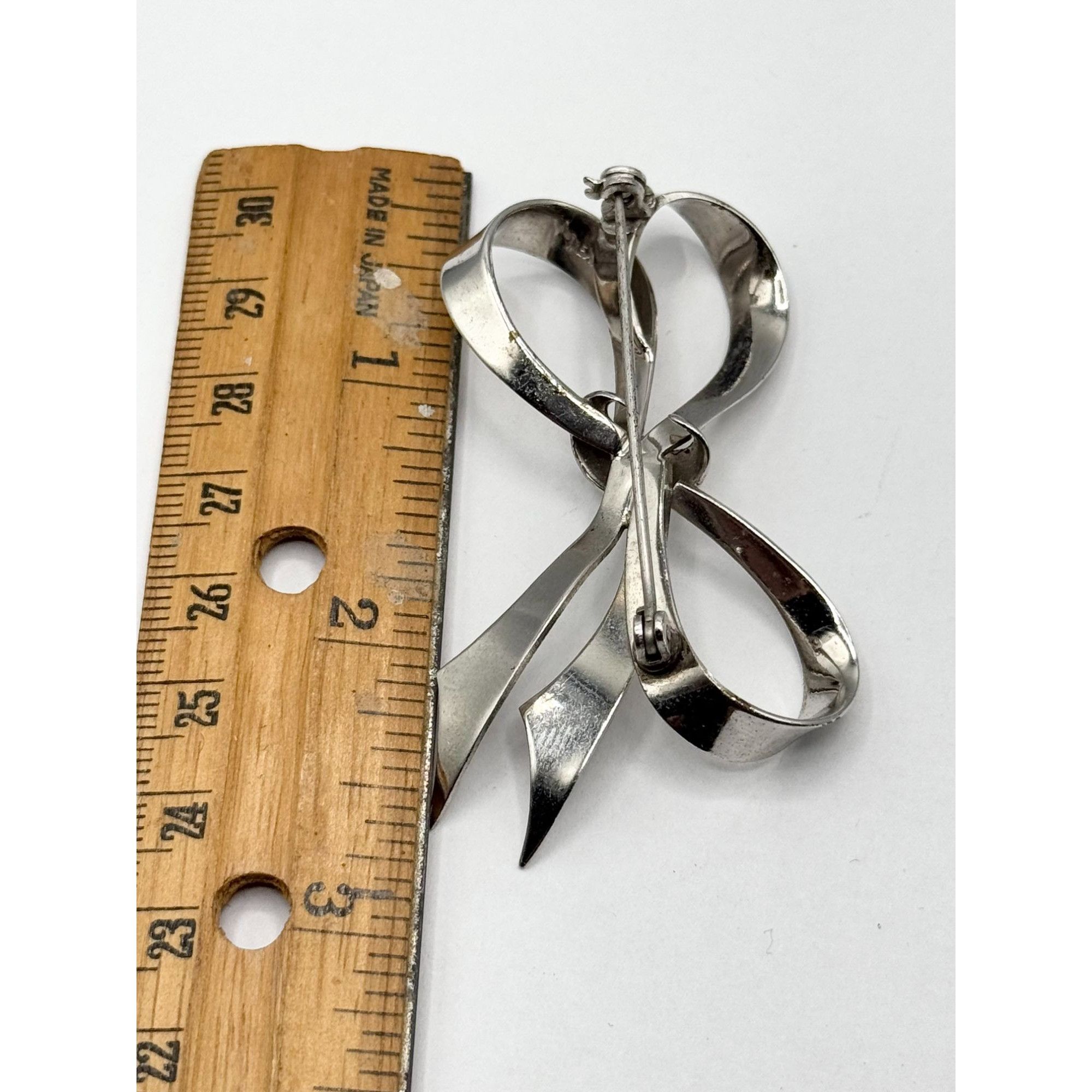 Vintage Vintage Mexico Sterling silver bow brooch pin Size ONE SIZE - 5 Thumbnail