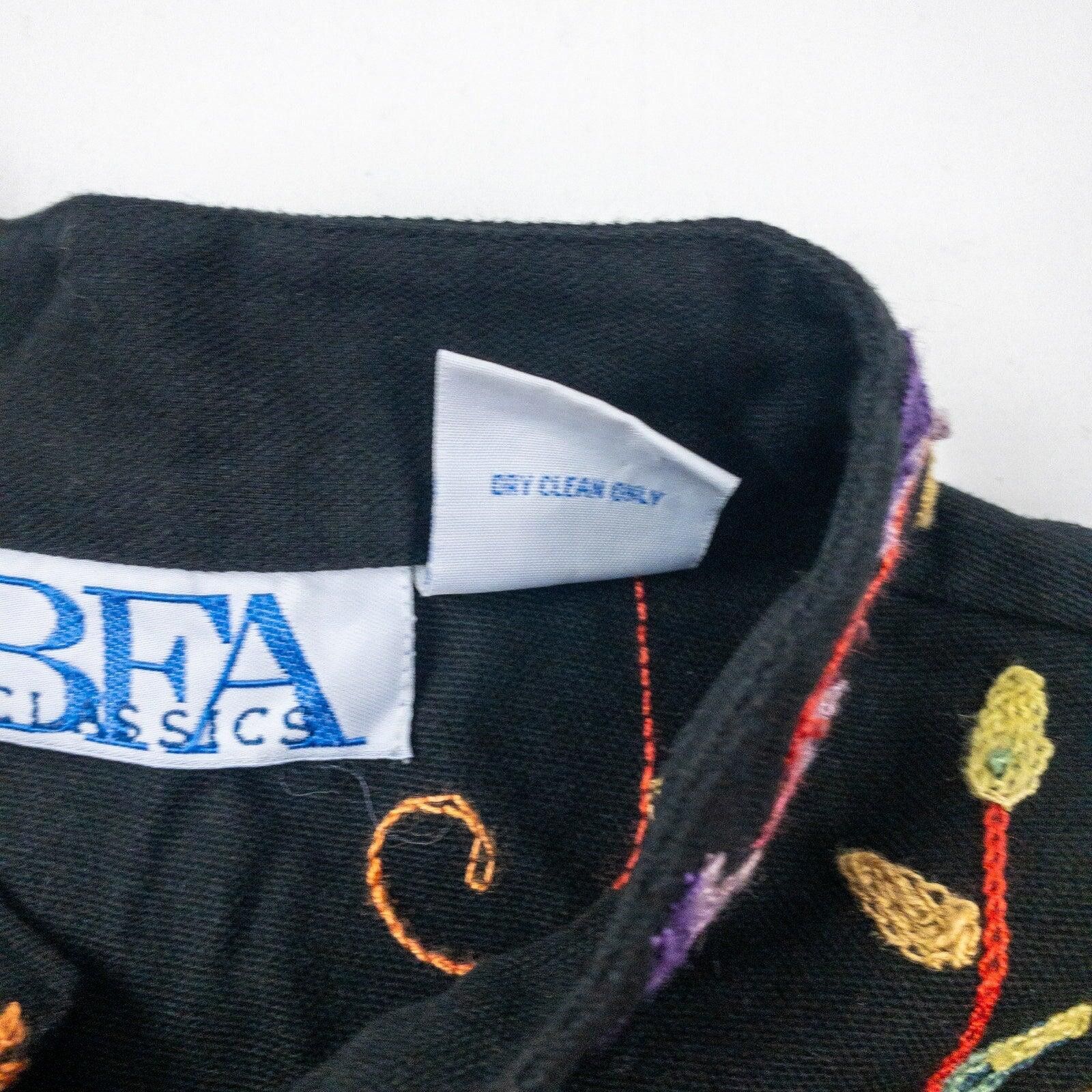 Other BFA Classics Black Embroidered Flower Jacket Womens Medium Size M / US 6-8 / IT 42-44 - 11 Thumbnail