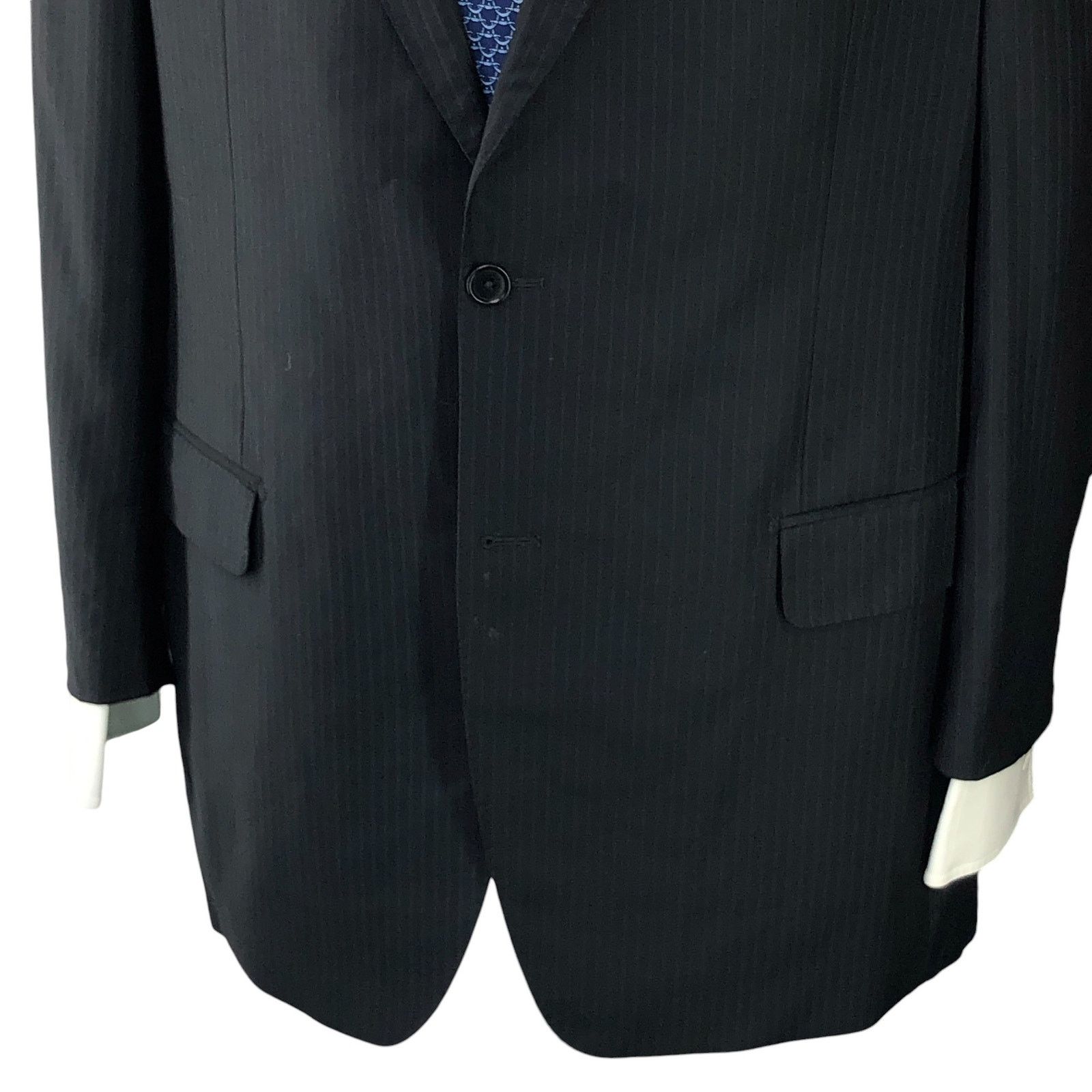 Lubiam Lubiam LBM 1911 Size 44L Suit Drop 5 Pinstripe *TINY FLAW Size 44L - 4 Thumbnail