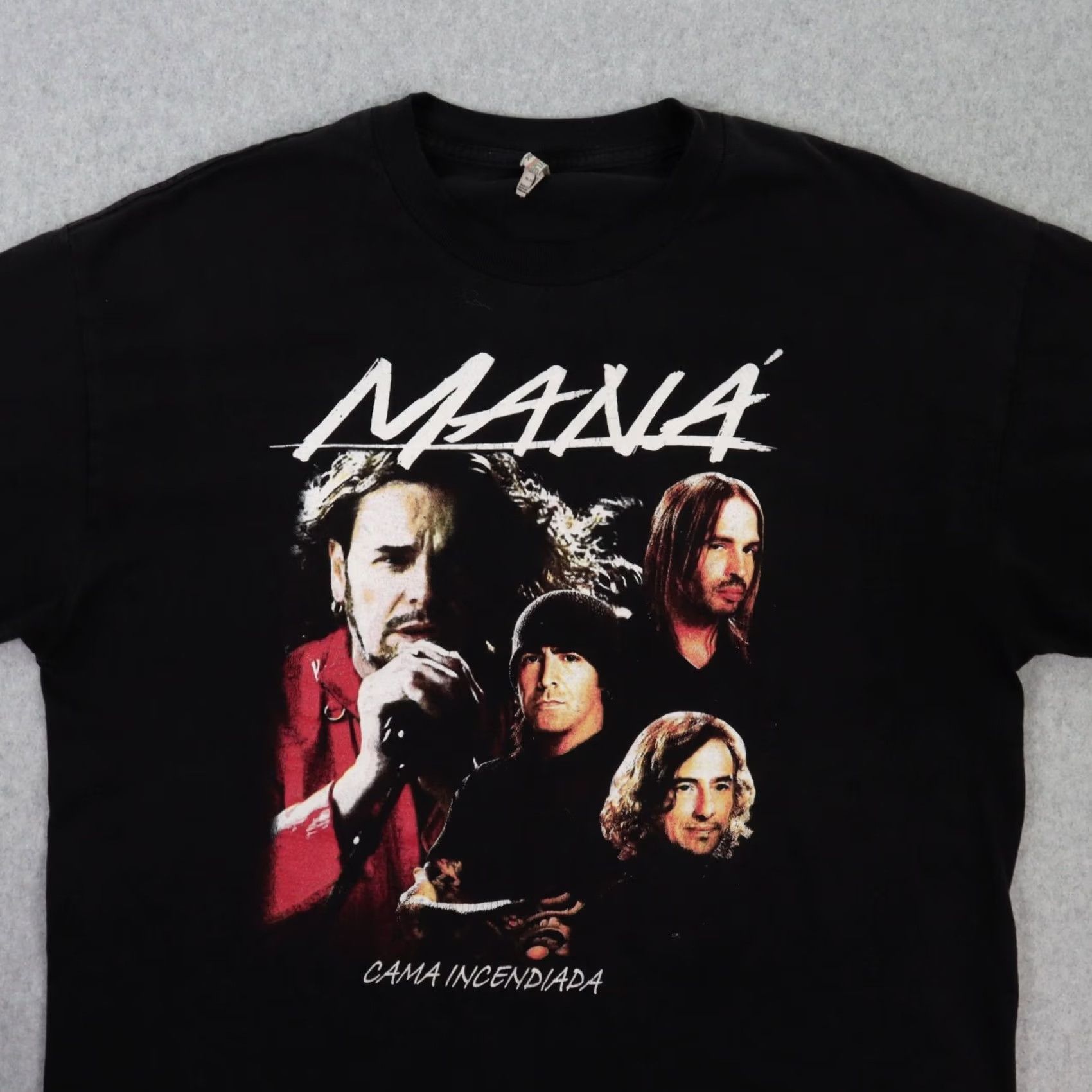 Vintage MANA Band MENS XL Black Cama Incendiada Tour En Concierto Shirt Size US XL / EU 56 / 4 - 7 Thumbnail