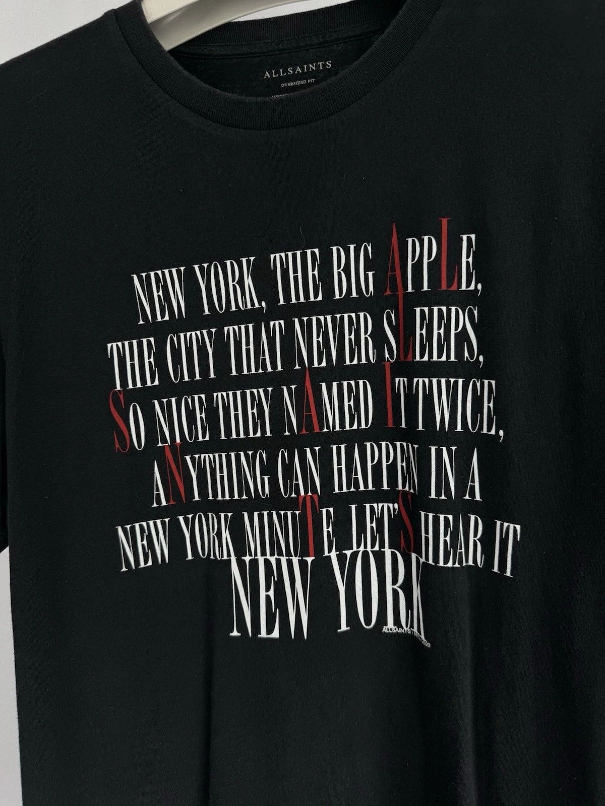 Allsaints llSaints Big Logo Tee Oversized RARE Item Size:M Luxury Size US M / EU 48-50 / 2 - 5 Thumbnail