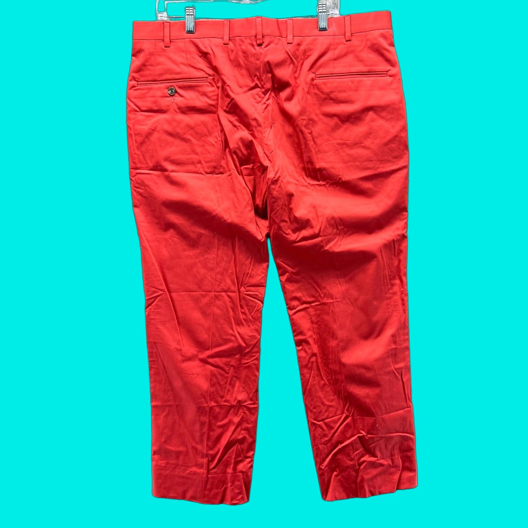 Vintage Maus & Hoffman Dress Pants Mens 38 Regular Red Slacks Flat Front Cotton Blend Dress Pants Mens 38 Regular Red Size US 38 / EU 54 - 1 Thumbnail