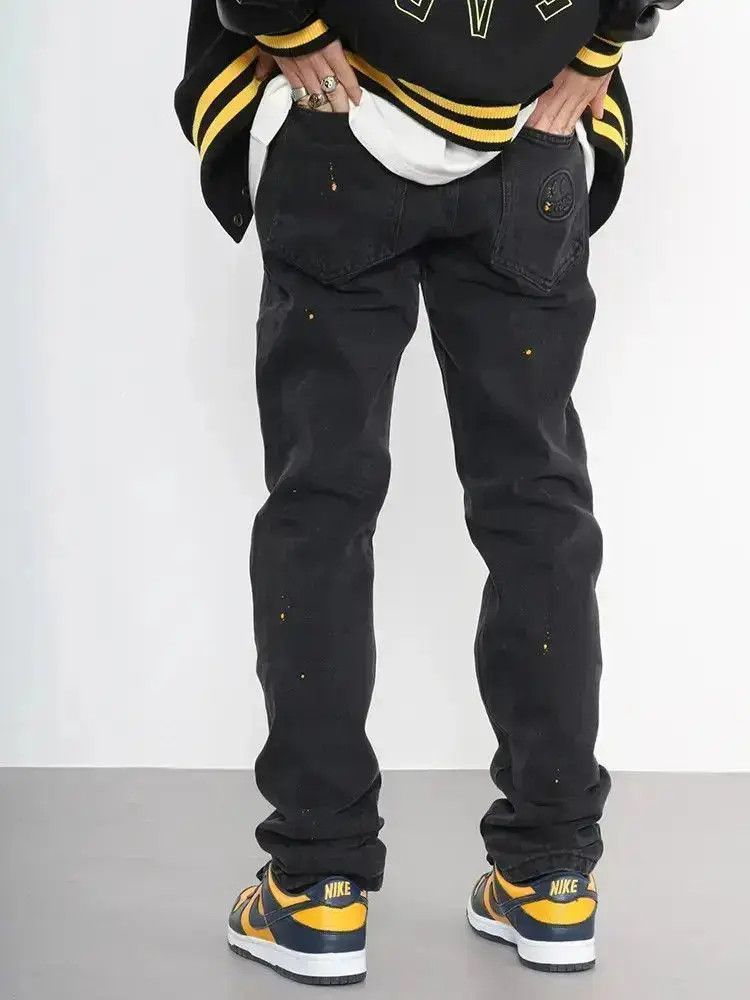 Japanese Brand Straight leg distressed jeans Size US 32 / EU 48 - 3 Thumbnail
