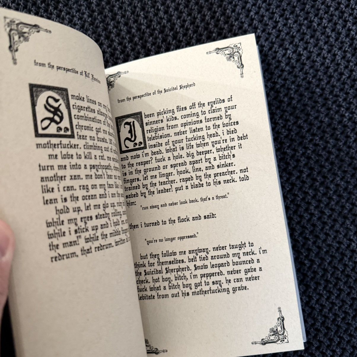 G59 Records $uicideboy$ G59 Eternal Grey Lyric Book Size ONE SIZE - 8 Thumbnail