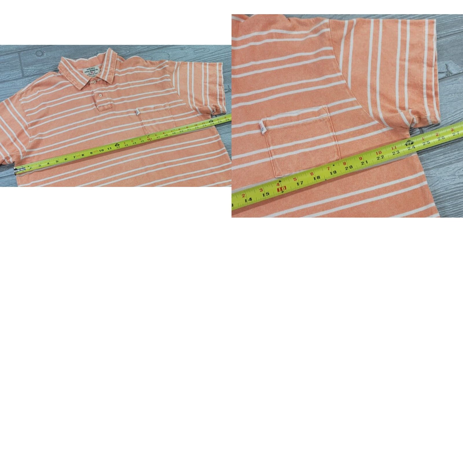 Polo Ralph Lauren Ralph Lauren Polo Jeans Co Polo Shirt Mens XL Short Sleeve Peach White Size US XL / EU 56 / 4 - 8 Thumbnail