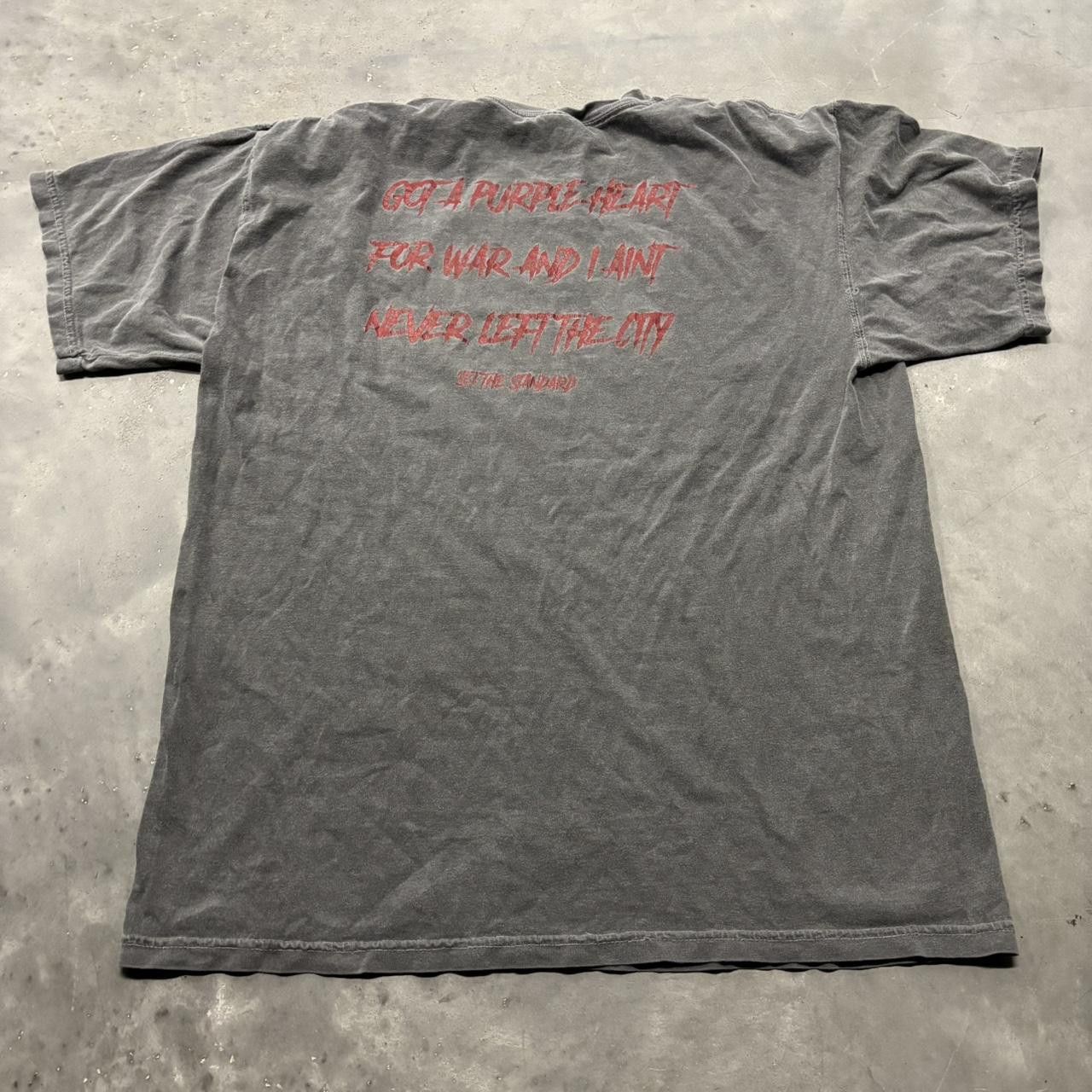 Japanese Brand × Vintage Crazy Vintage Y2K/2000s Faded Rapper Hip Hop Streetwear Graphic Tee! Size US XL / EU 56 / 4 - 2 Thumbnail