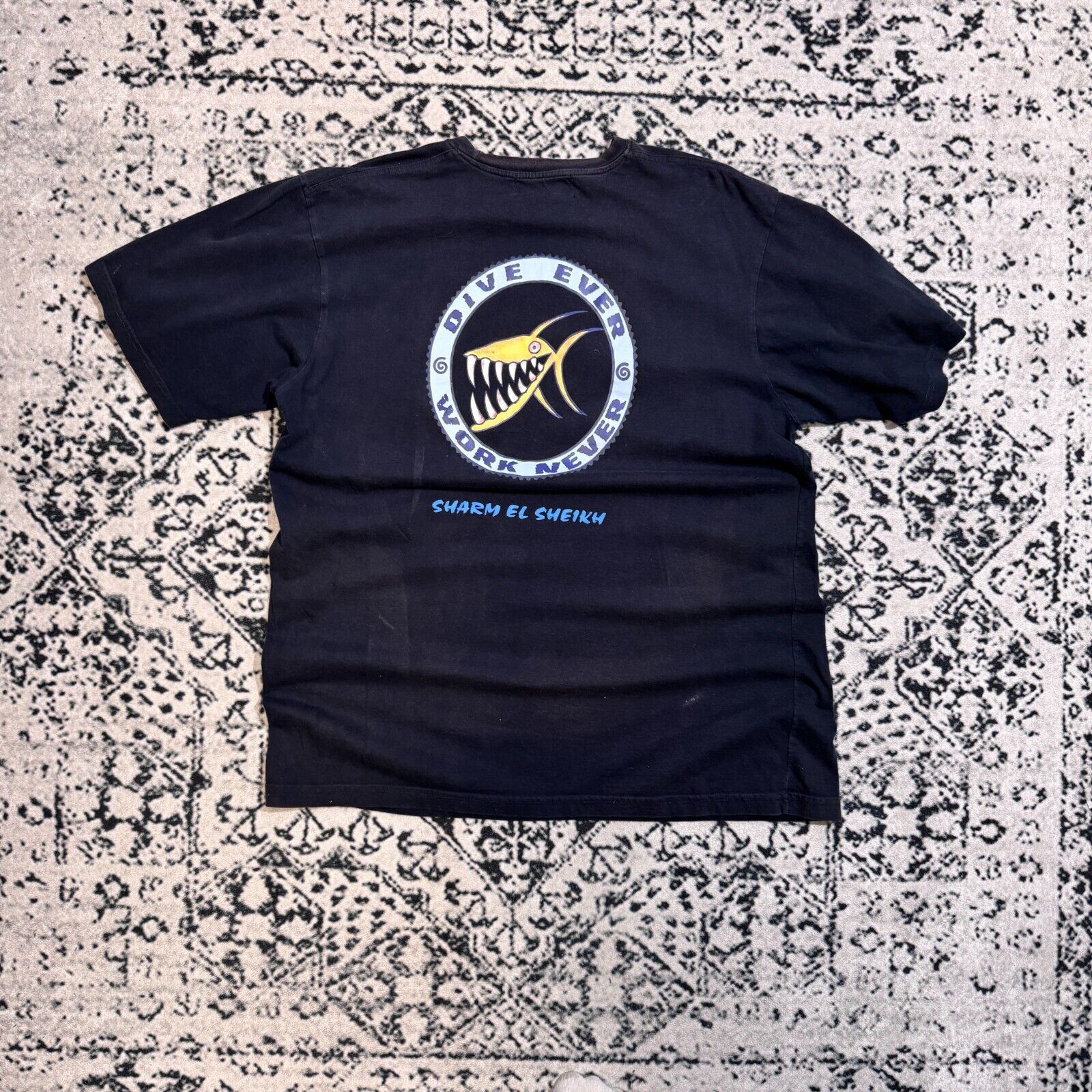 Vintage Vintage Unisex Navy Cotton T-Shirt Size L Dive Ever Surfing Size US L / EU 52-54 / 3 - 7 Thumbnail
