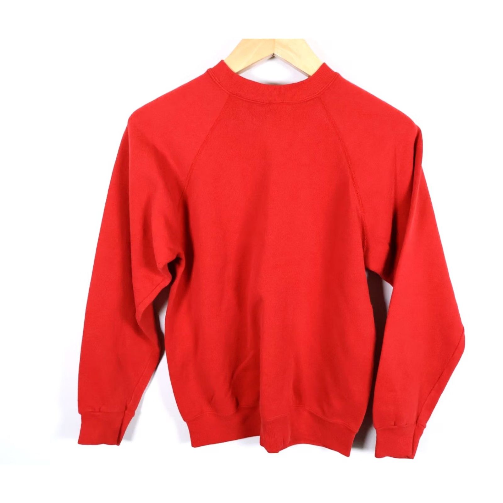 Vintage VINTAGE 80s Red Raglan Sleeve Sweatshirt Men Small Crewneck Solid VTG Skate Shirt Mens Size US S / EU 44-46 / 1 - 2 Thumbnail