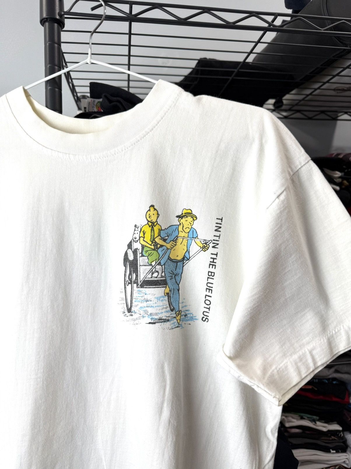 Vintage Vintage 1990’s Tin Tin China Tour T Shirt Cartoon Comics Size US L / EU 52-54 / 3 - 3 Thumbnail
