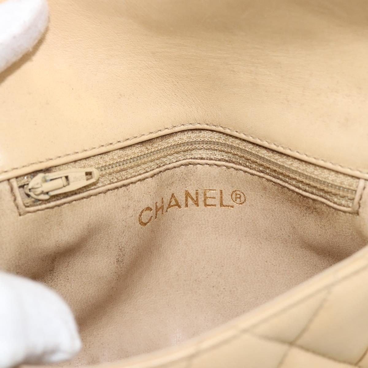 Chanel Chanel Matelasse Lambskin Leather Waist Bag Beige Size ONE SIZE - 7 Thumbnail