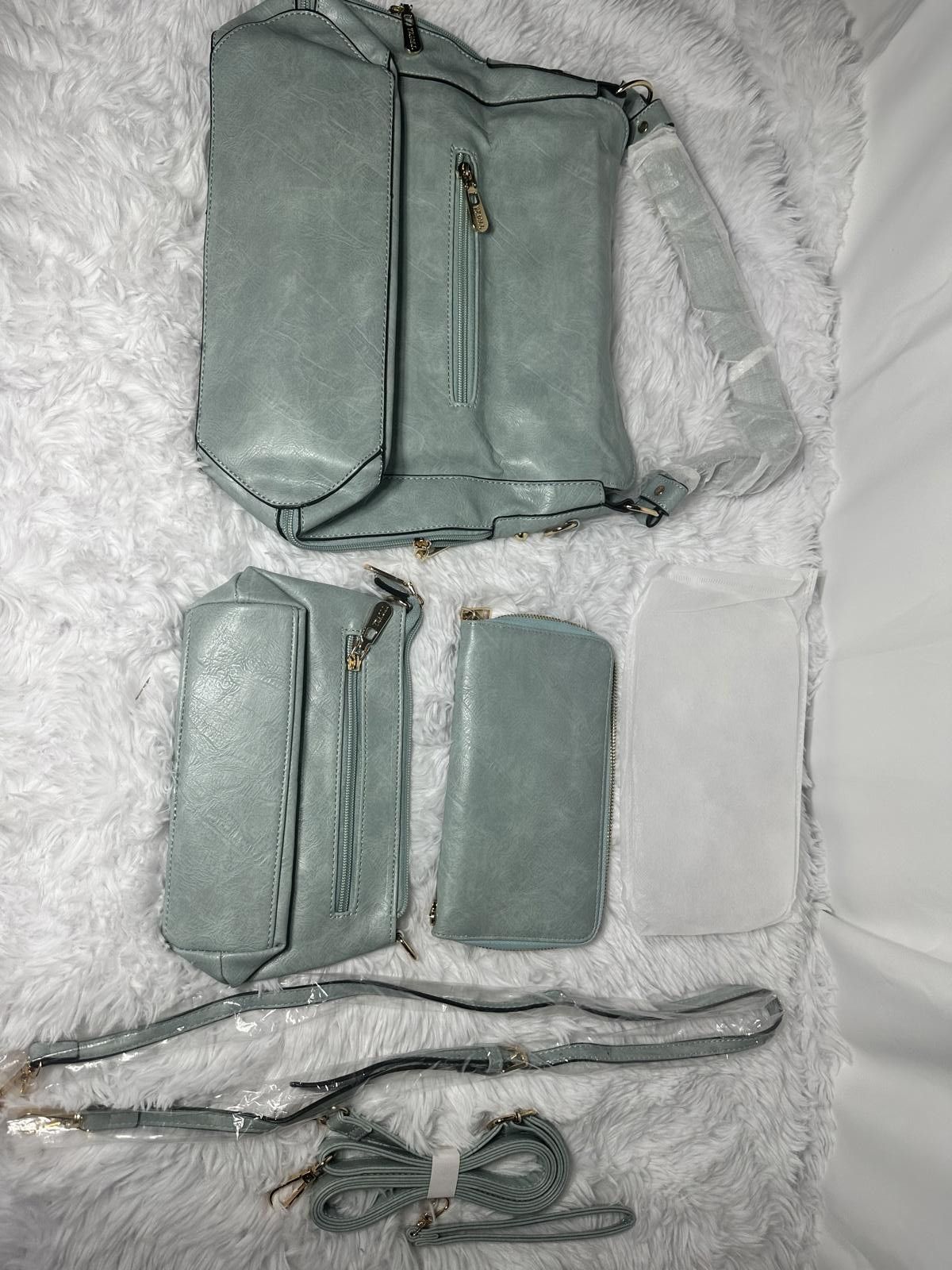 Genetic Manipulation Shinichiro Kuriya YZAOLL Light Blue Faux Leather Multi-Piece Handbag Set Size ONE SIZE - 2 Thumbnail