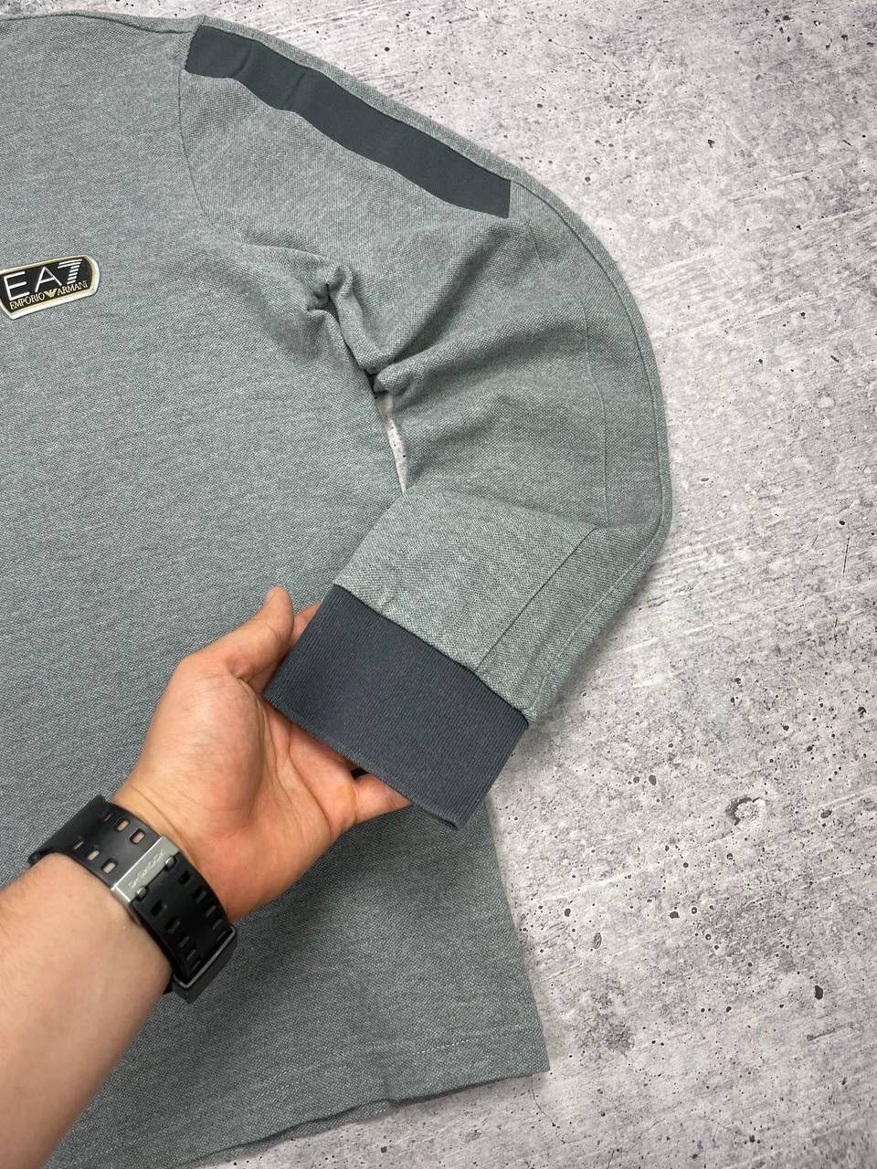 Armani × Emporio Armani Vintage Emporio Armani EA7 Y2K Style Grey Polo Longsleeve Size US L / EU 52-54 / 3 - 6 Thumbnail