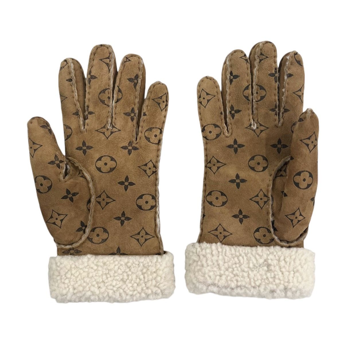 Louis Vuitton Louis Vuitton Monogram Shearling Mouton Gloves Size ONE SIZE - 3 Thumbnail