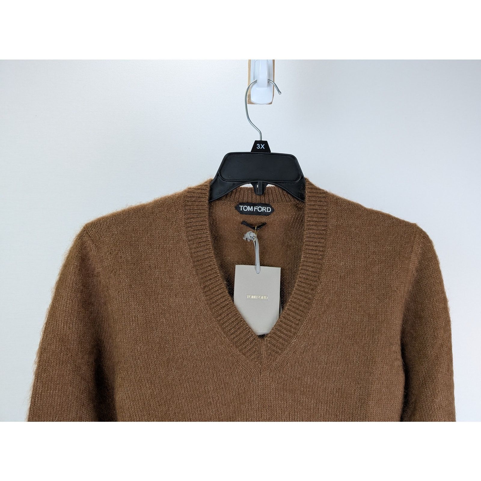 Tom Ford o1rshd1 V-Neck Sweatshirt Sweater in Brown Size US M / EU 48-50 / 2 - 2 Thumbnail